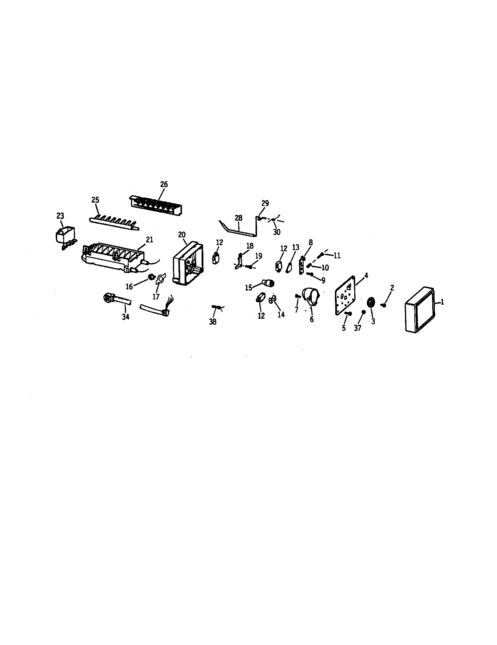 Kenmore 36357552791 icemaker wr30x0320 diagram