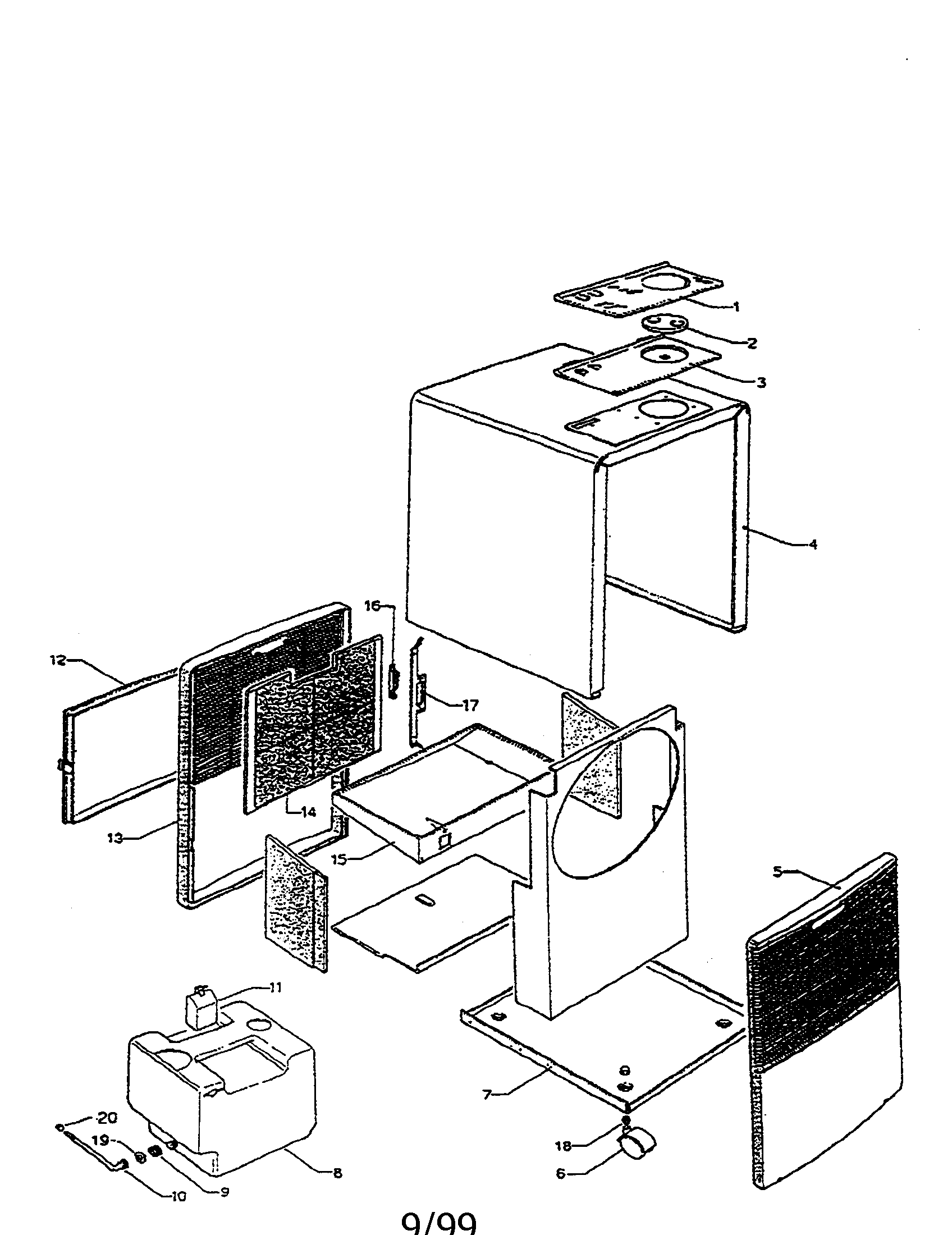 DeLonghi DH40UL unit diagram