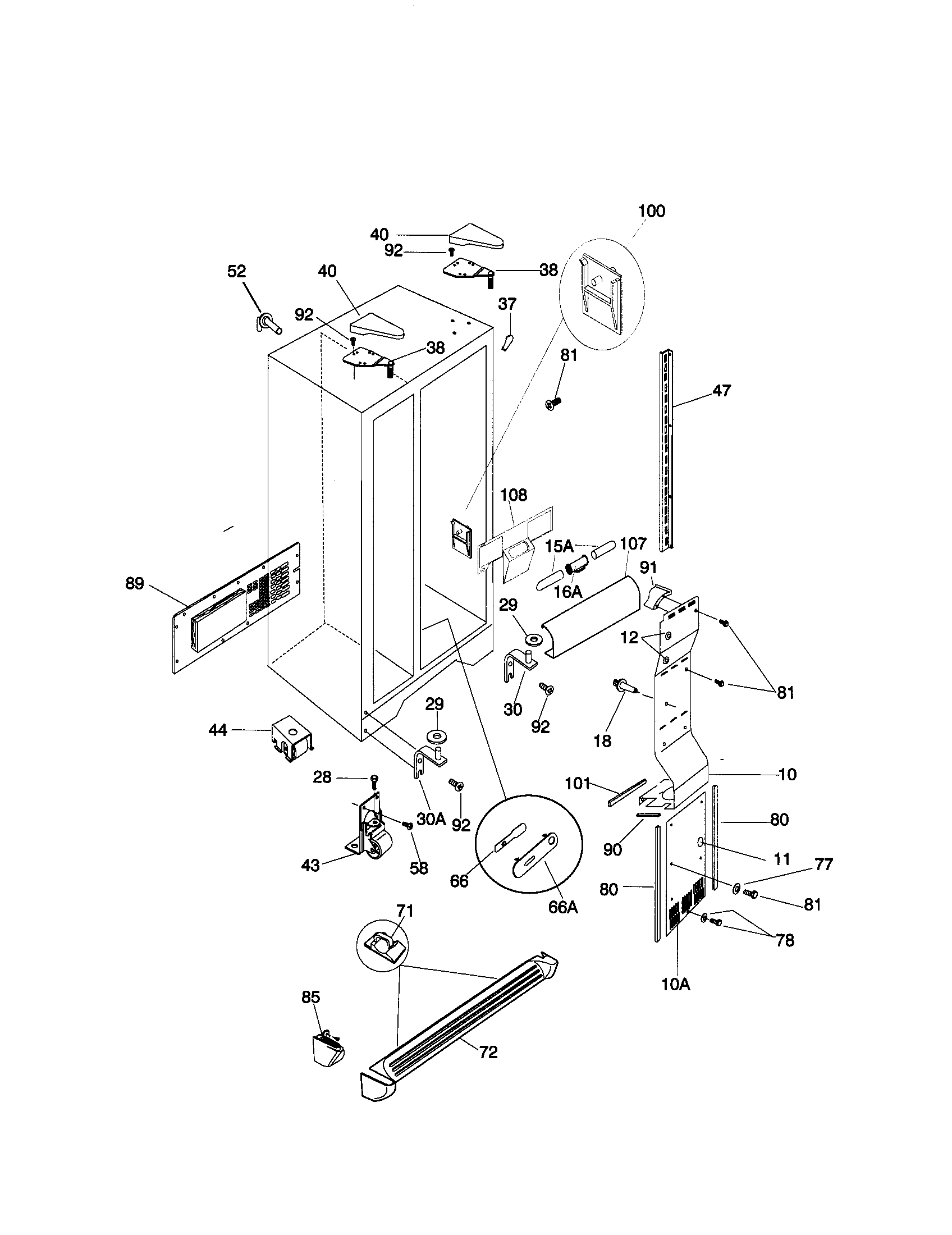 Kenmore 25359682992 cabinet diagram