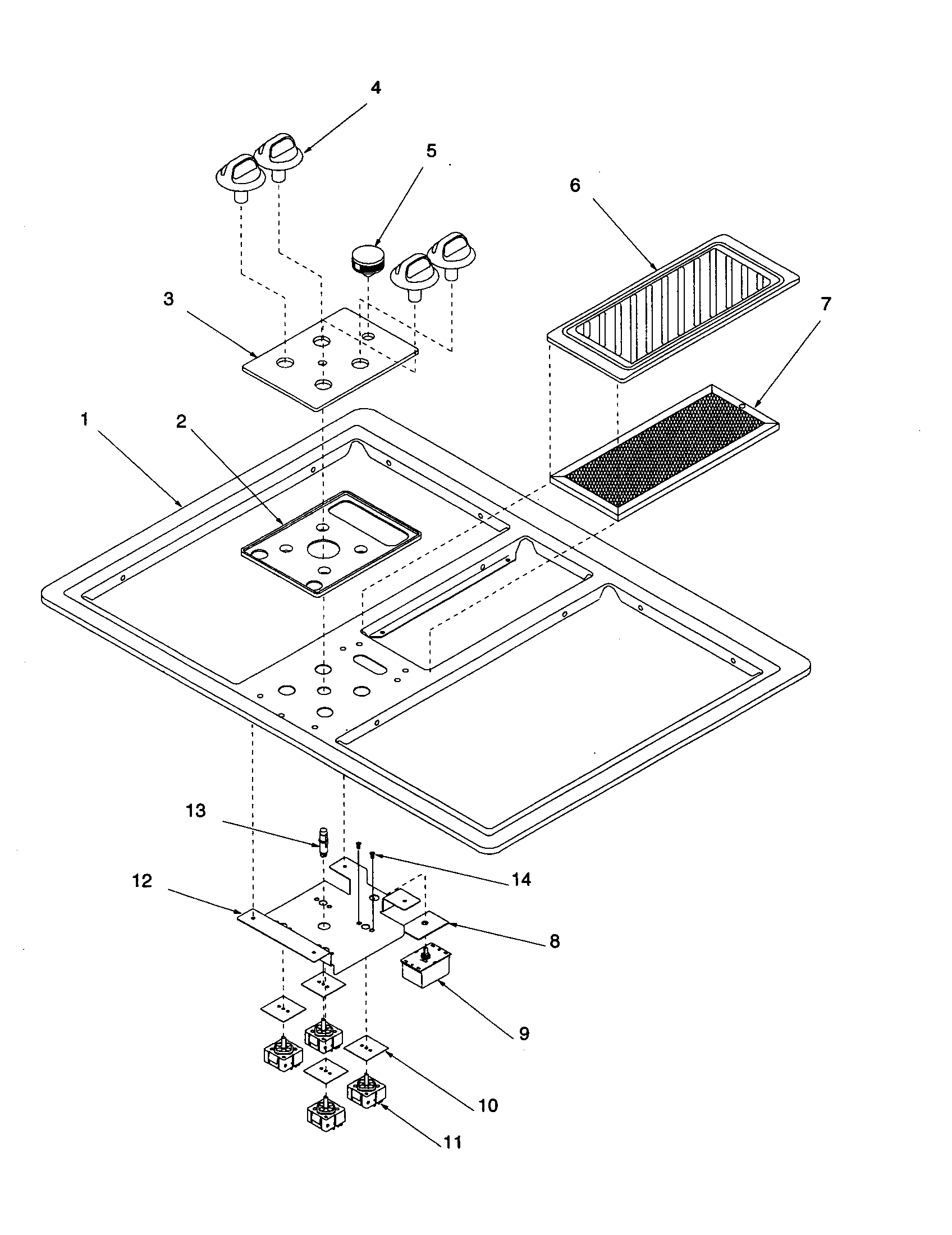 Amana AKED3050SS-P1131761NSS main top diagram