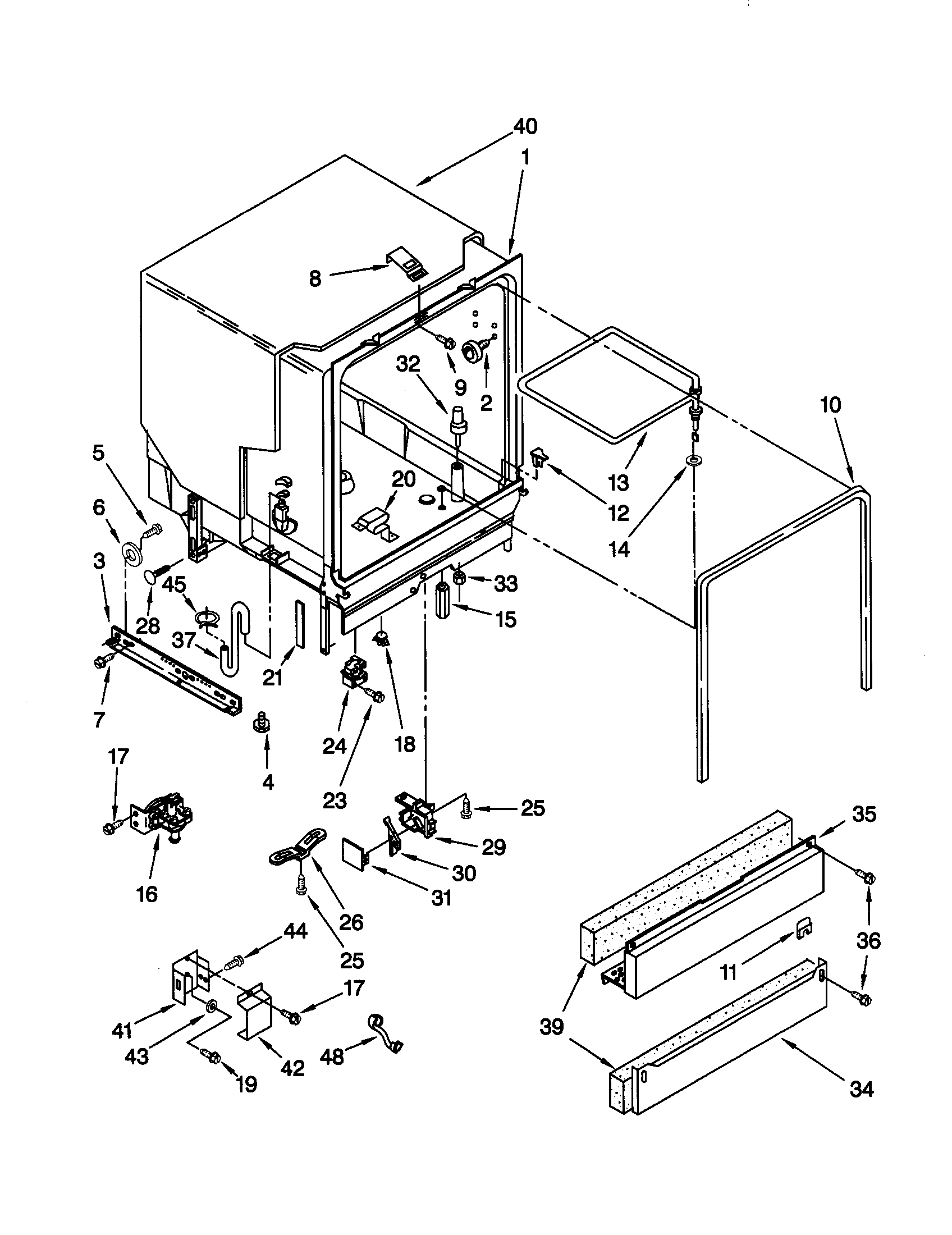 Kenmore 66516662991 tub assembly diagram