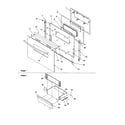 Amana ART6002L-P1143652NL oven door and storage diagram