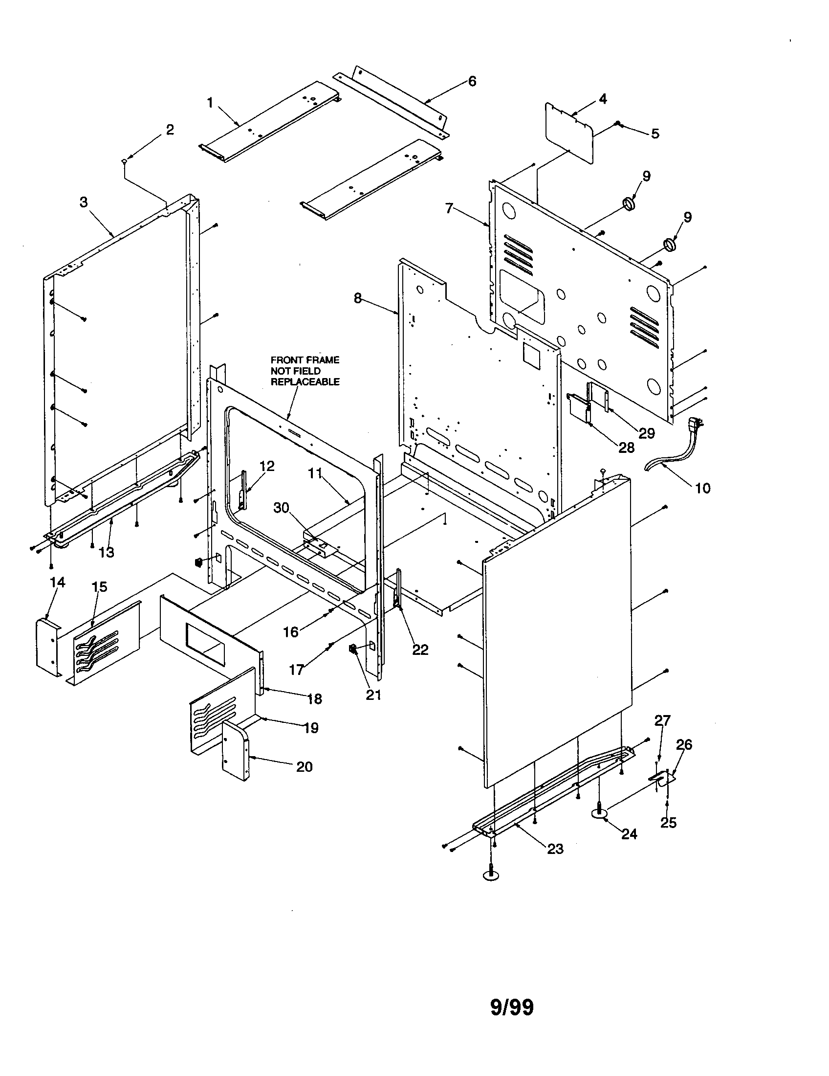 Amana ARG3600L-P1143362NL cabinet diagram