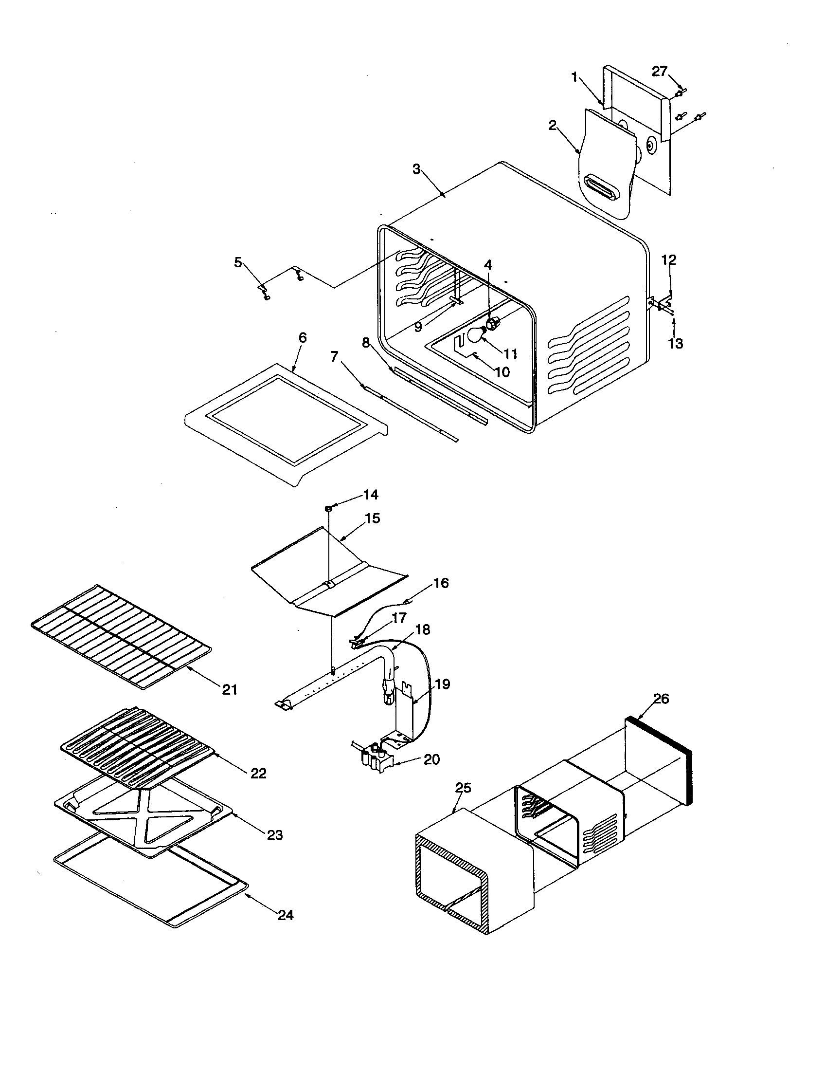 Amana ARG3600L-P1143362NL cavity diagram