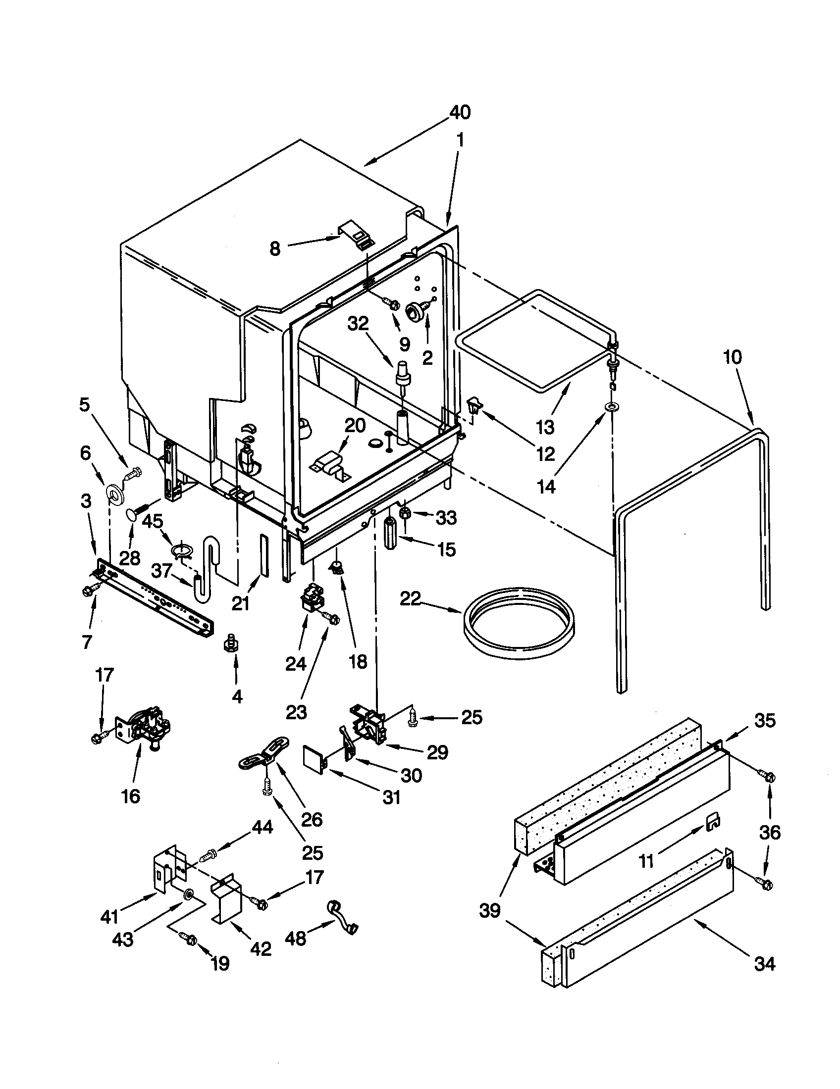 Kenmore 66517662992 tub assembly diagram