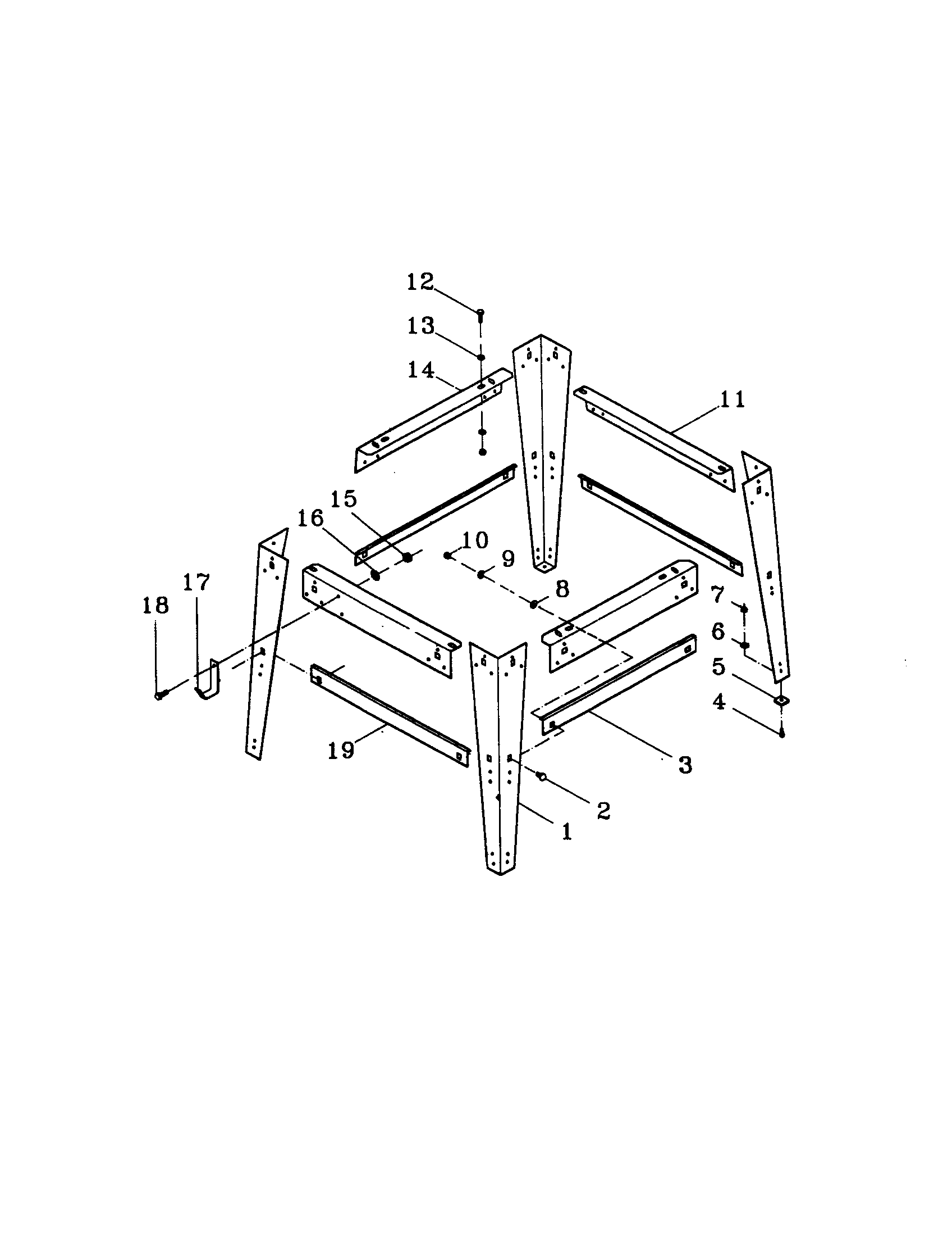 Craftsman 137248740 leg stand diagram