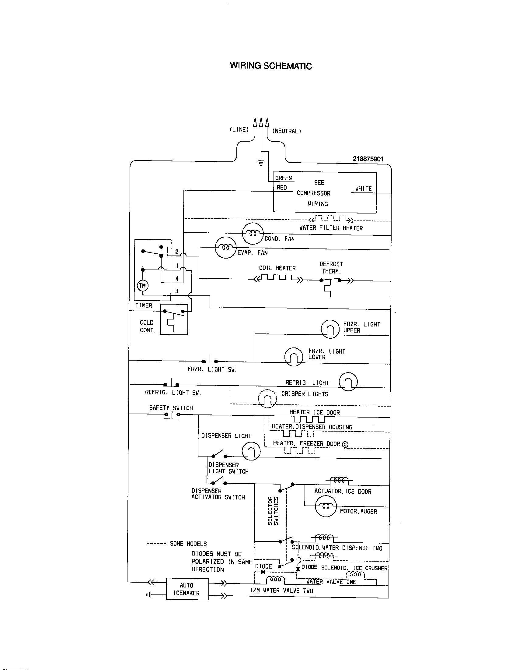 Kenmore 25358085898 wiring schematic diagram