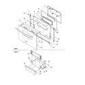 Amana ARR6202W-P1143652NW oven door and storage drawer diagram