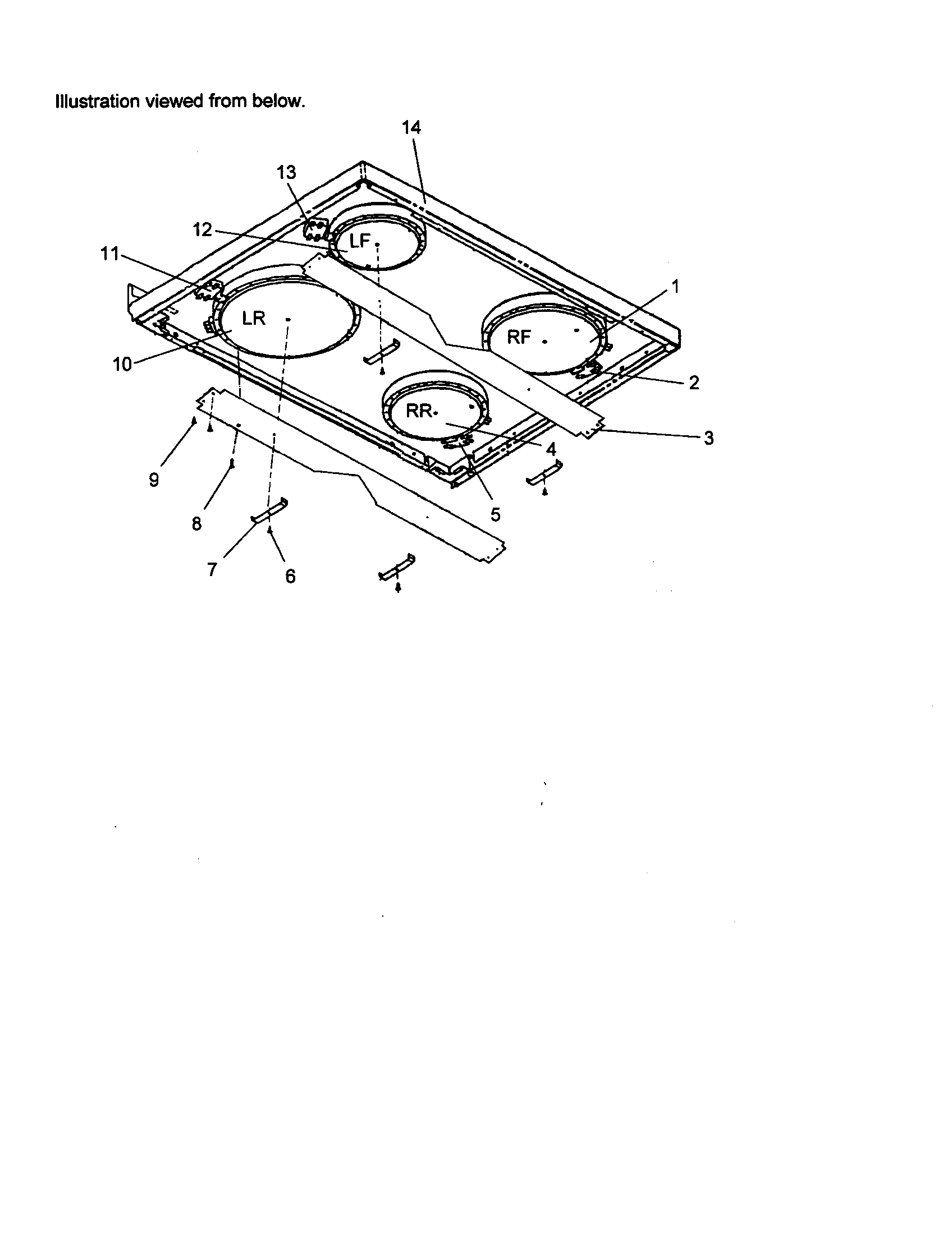 Amana ART6100LL/P1142639NLL main top diagram