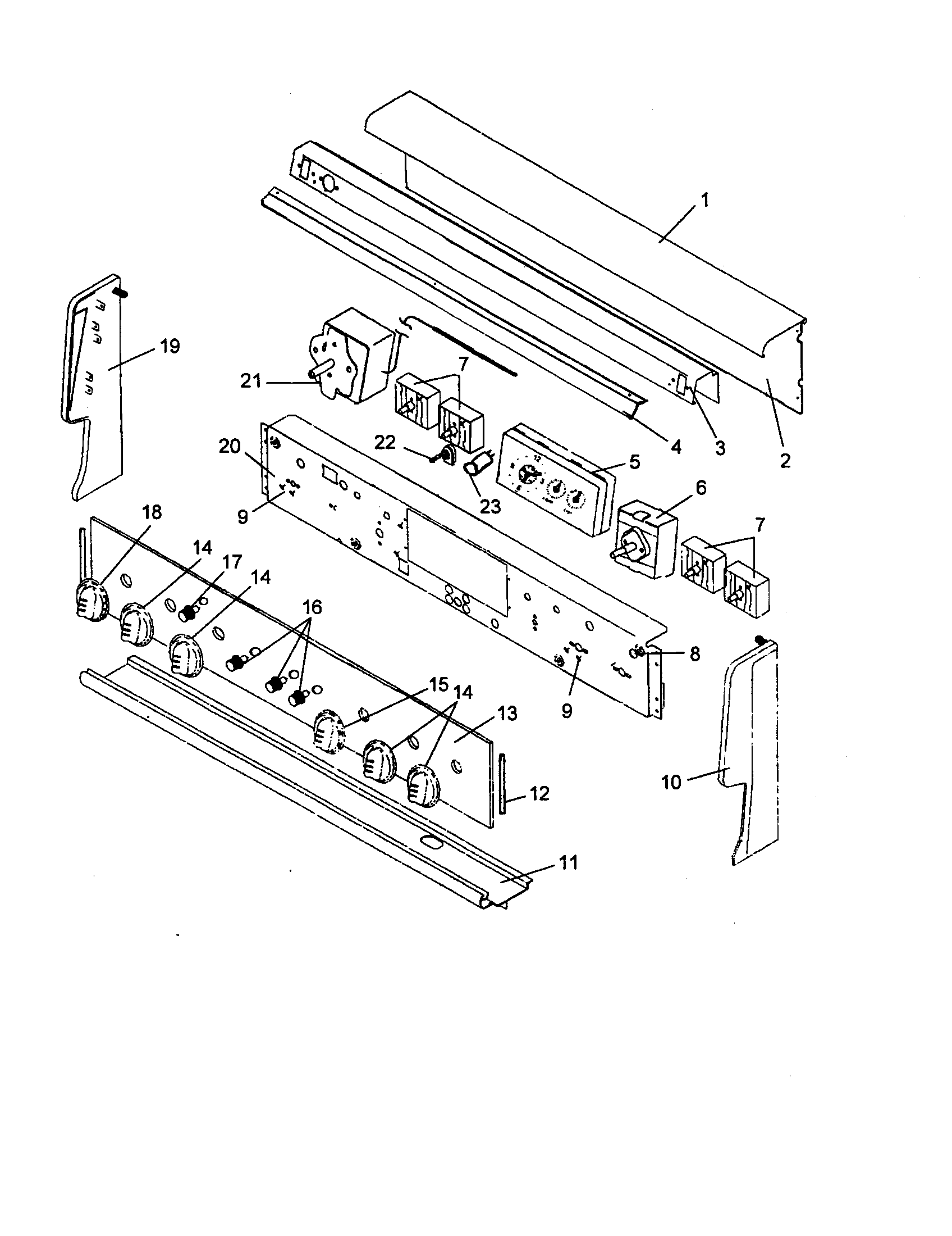 Amana ART6100LL/P1142639NLL control panel diagram