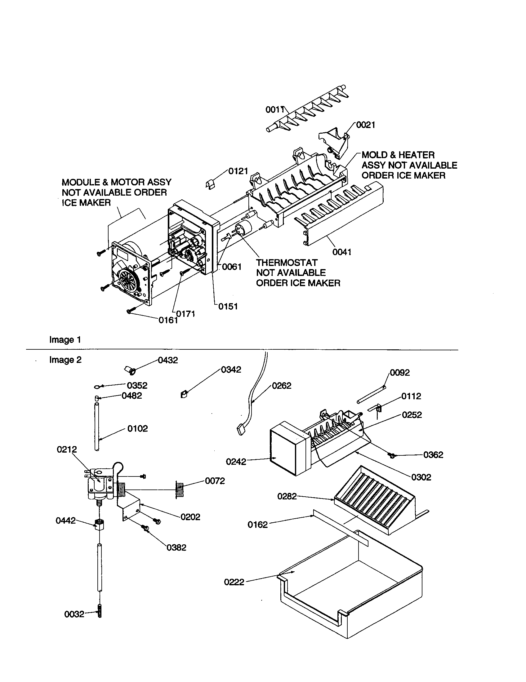 Amana SB21VPSE-P1315603WE ice maker/add on ice maker diagram