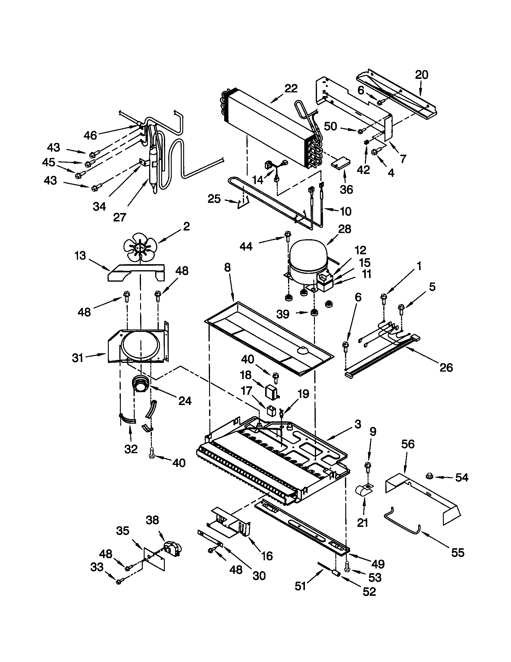 KitchenAid KBRS22KGAL1 unit diagram