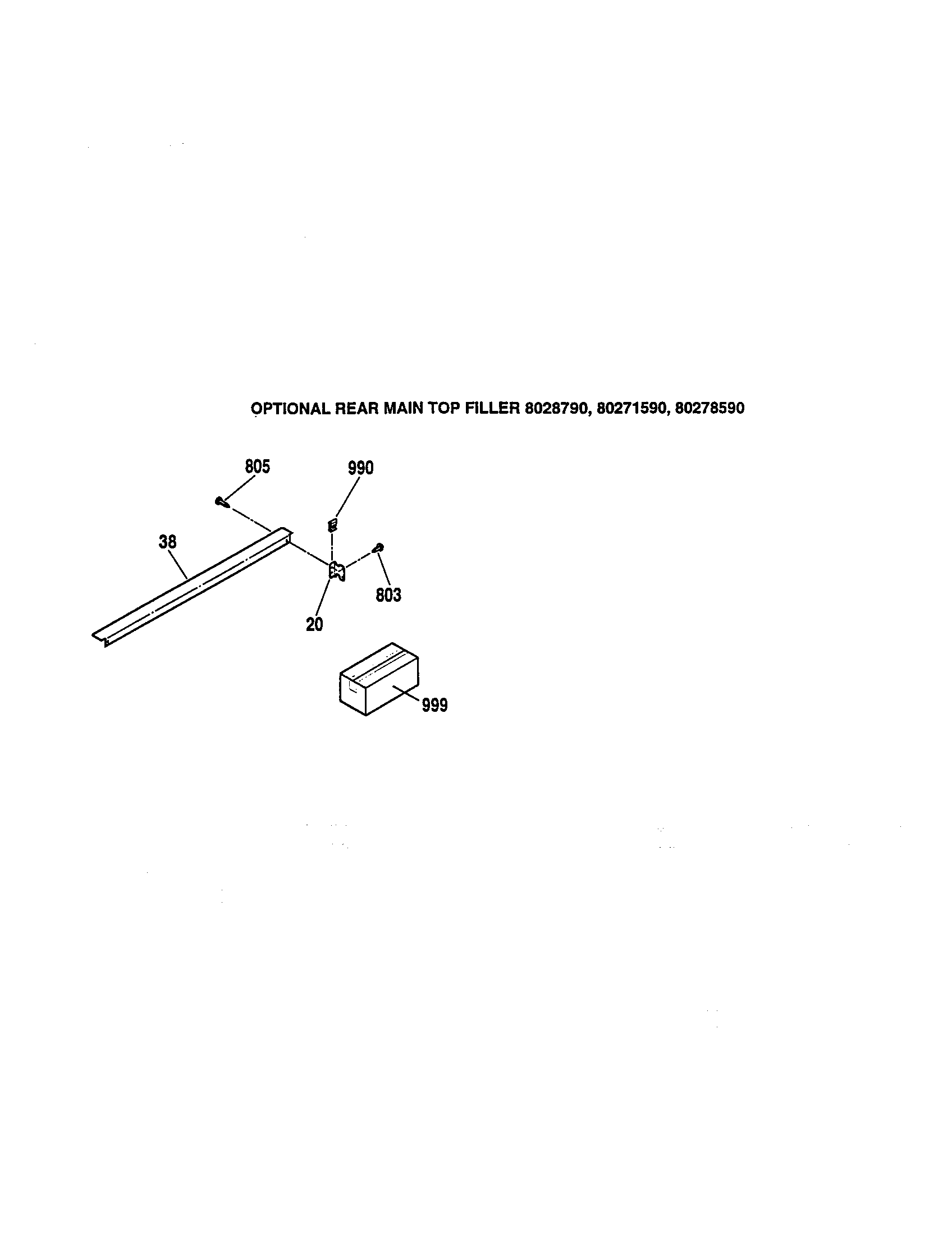 Kenmore 9114624195 optional rear main top filler diagram