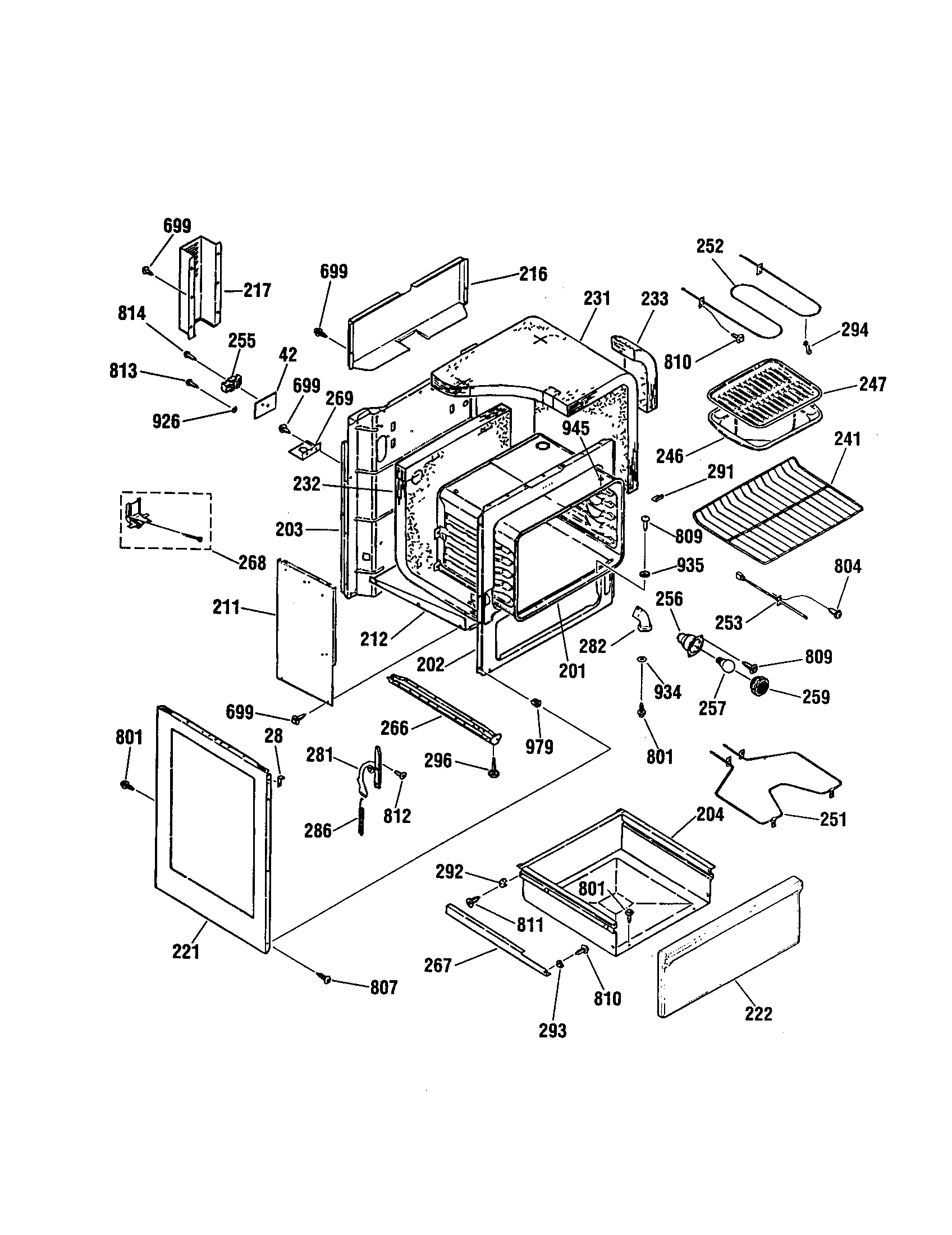 Kenmore 91195288890 body diagram