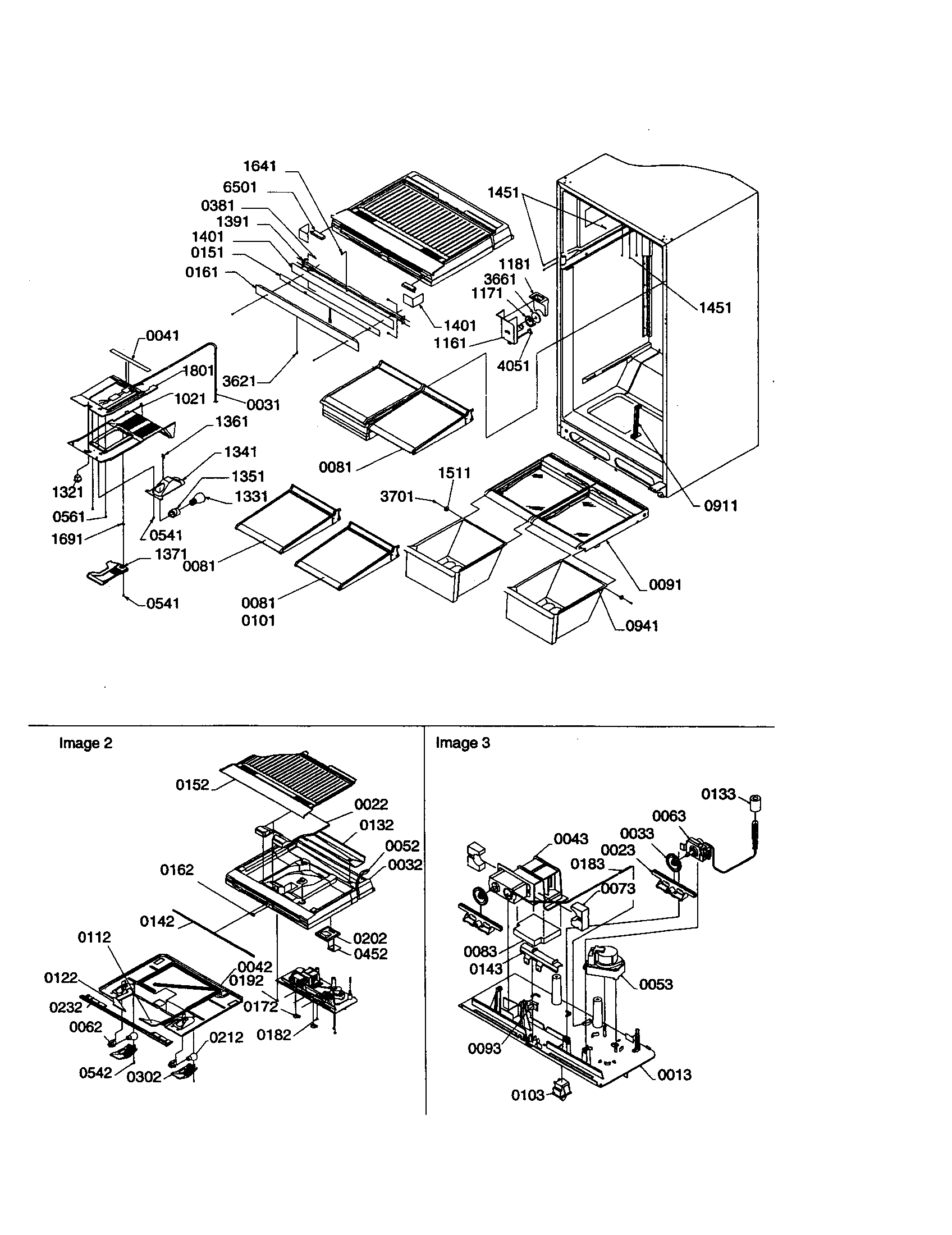 Amana TR25V2L-P1316102WL interior/drain block/control assy. diagram