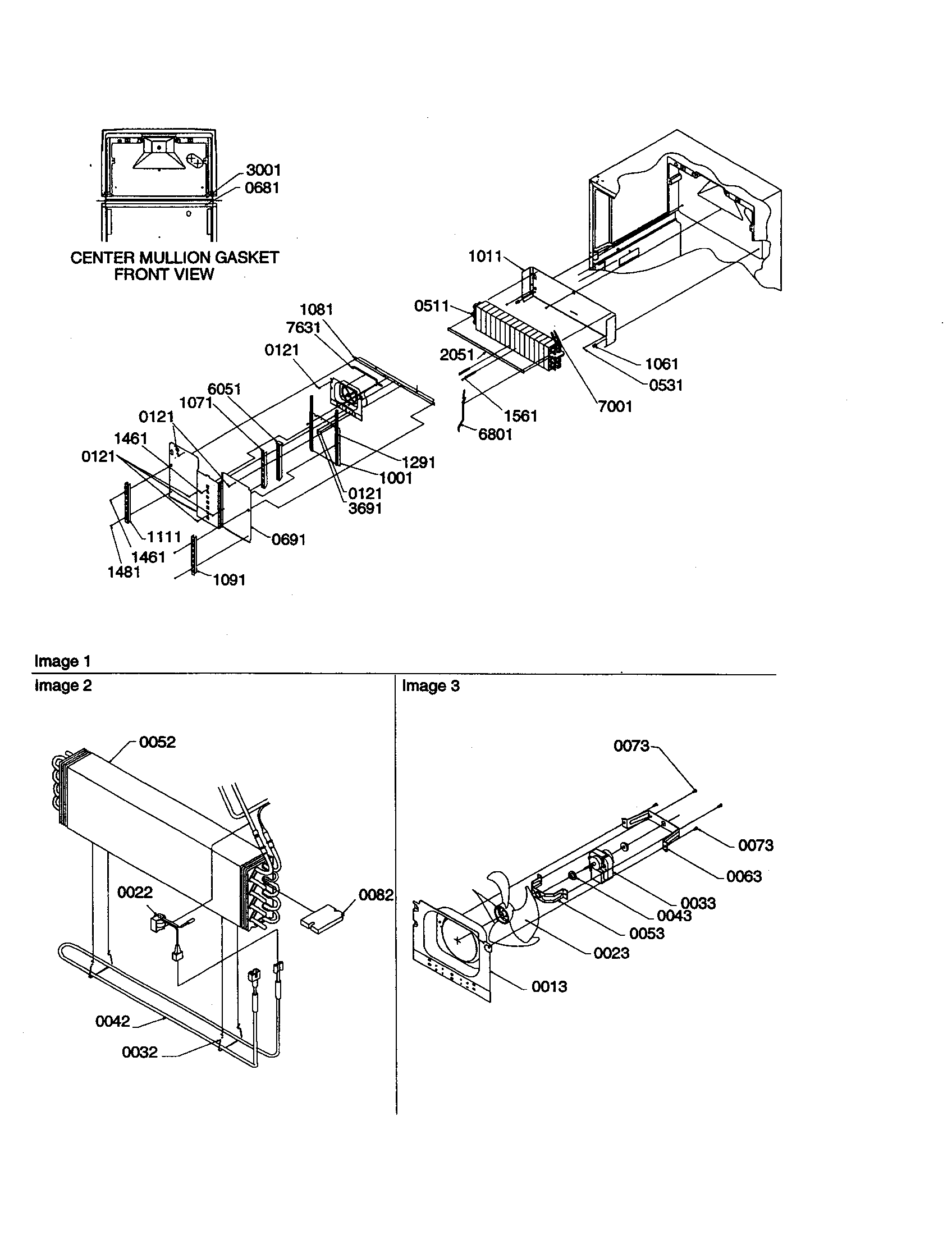 Amana TR25V2L-P1316102WL evaporator/fan motor assembly diagram