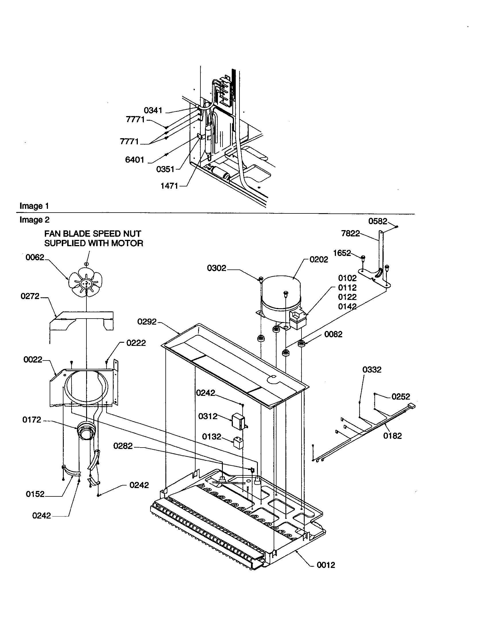 Amana TR25V2L-P1316102WL machine compartment diagram