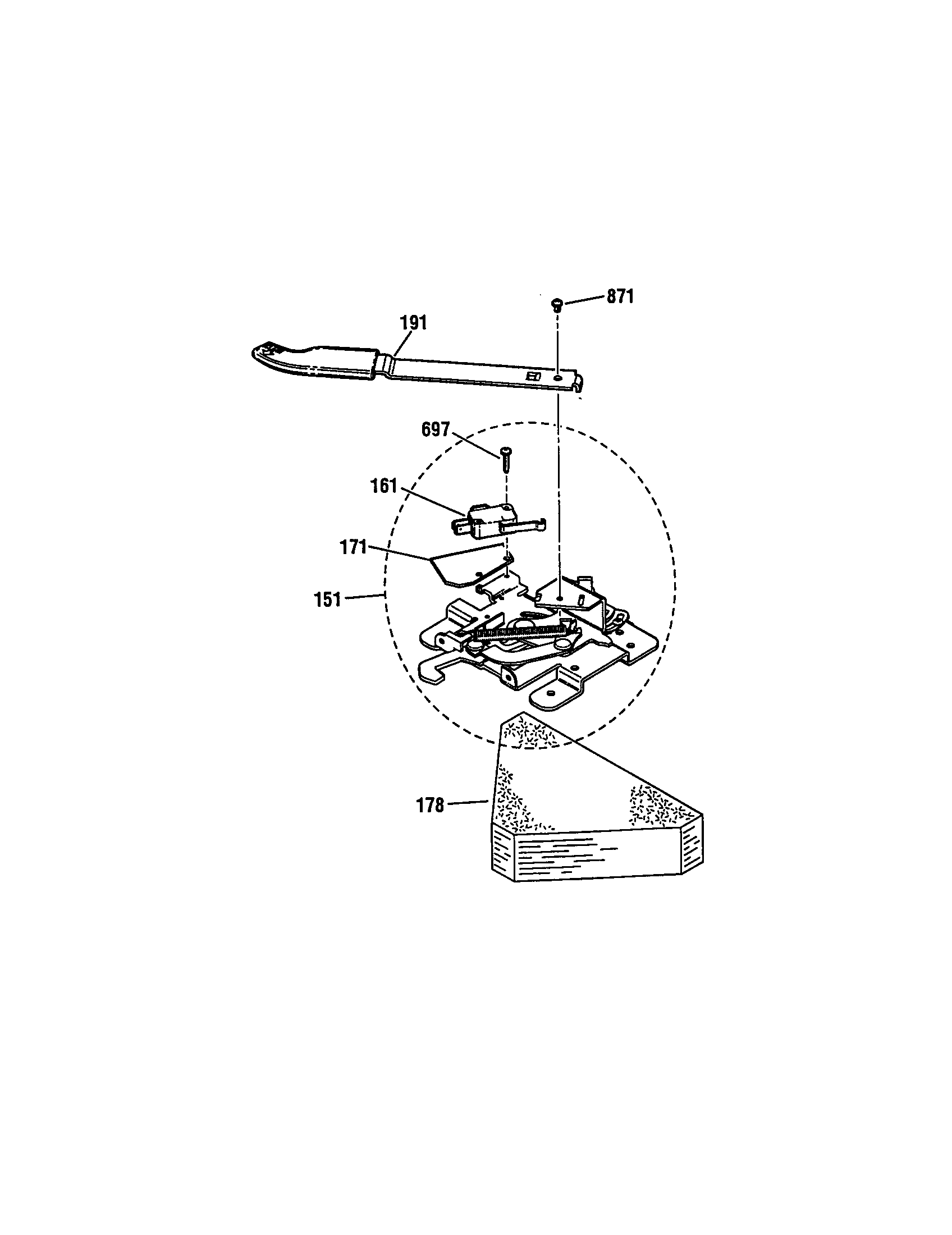 Kenmore 91195589990 door lock diagram