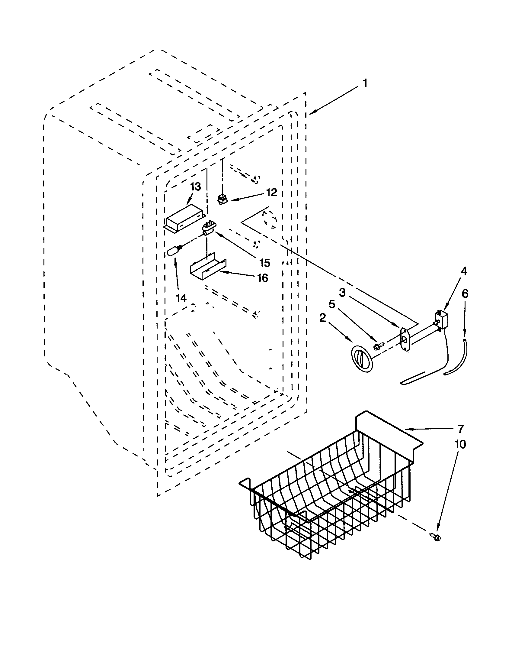 Whirlpool EV150FXGW08 liner diagram