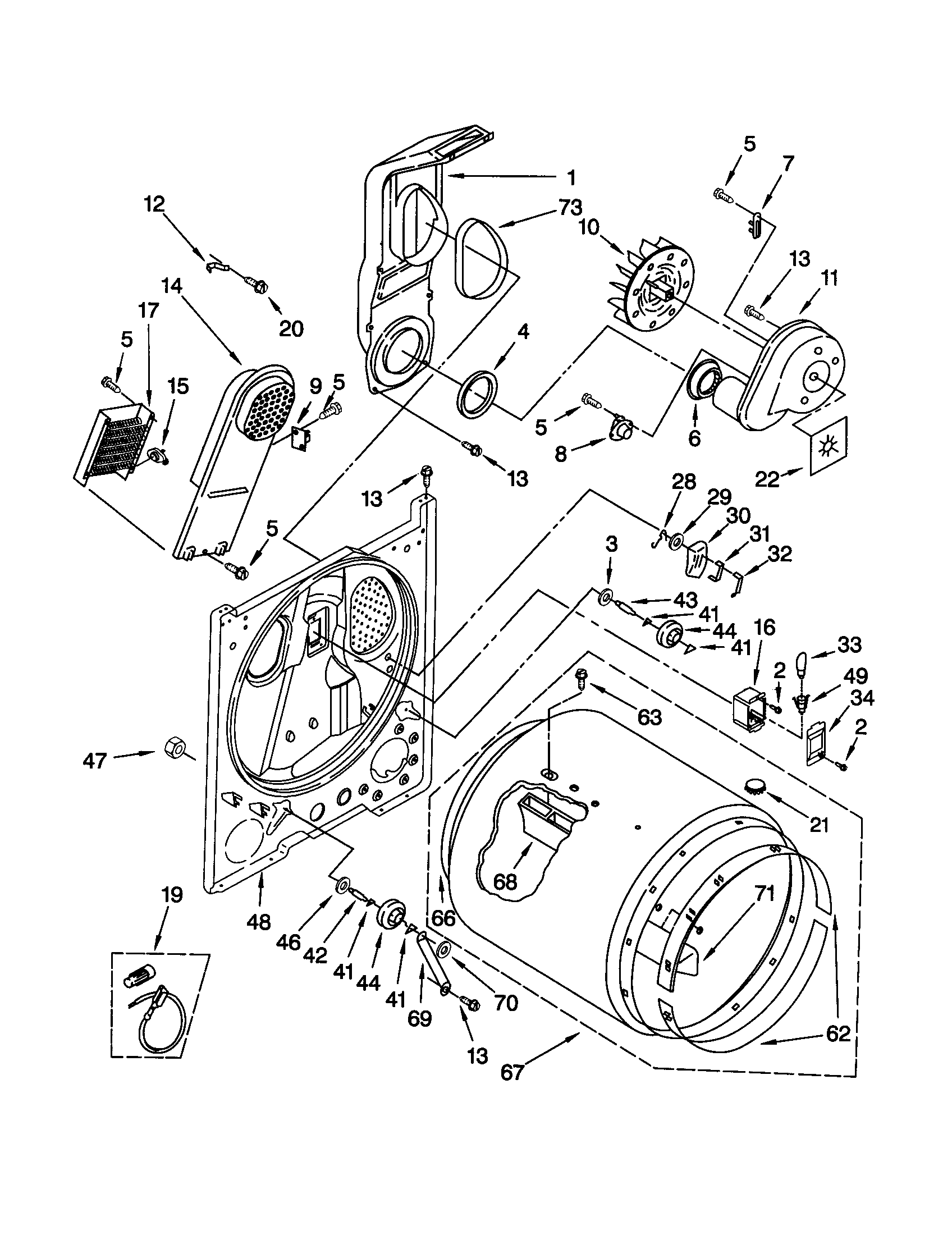 Whirlpool GEQ8858HQ0 bulkhead diagram