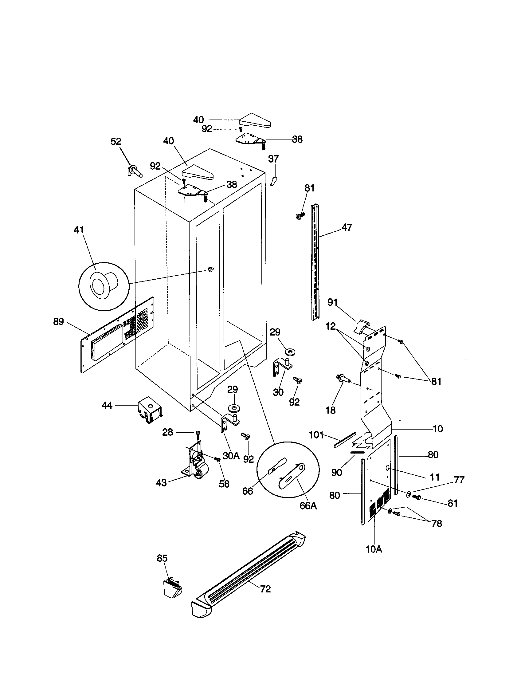 Kenmore 25359482993 cabinet diagram