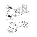 Amana B136CAL3-P1318401W shelving diagram