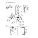 Amana B136CAL3-P1318401W roller assembly and back unit diagram