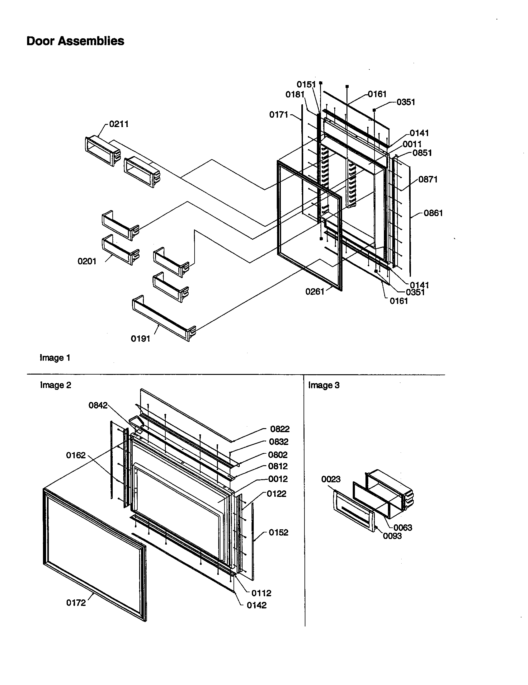 Amana B136CAL3-P1318401W door assemblies diagram