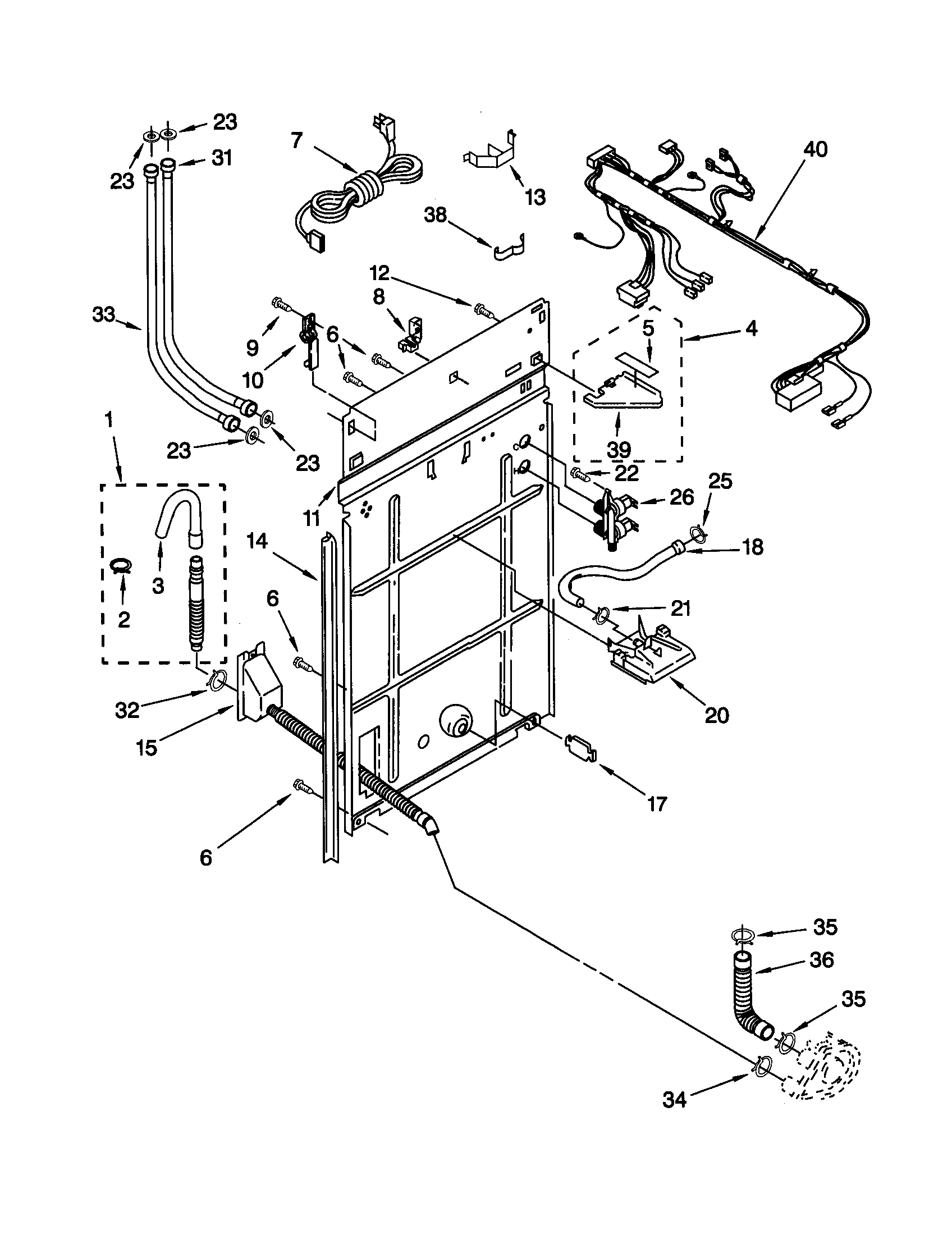 Kenmore 11020422990 rear panel diagram