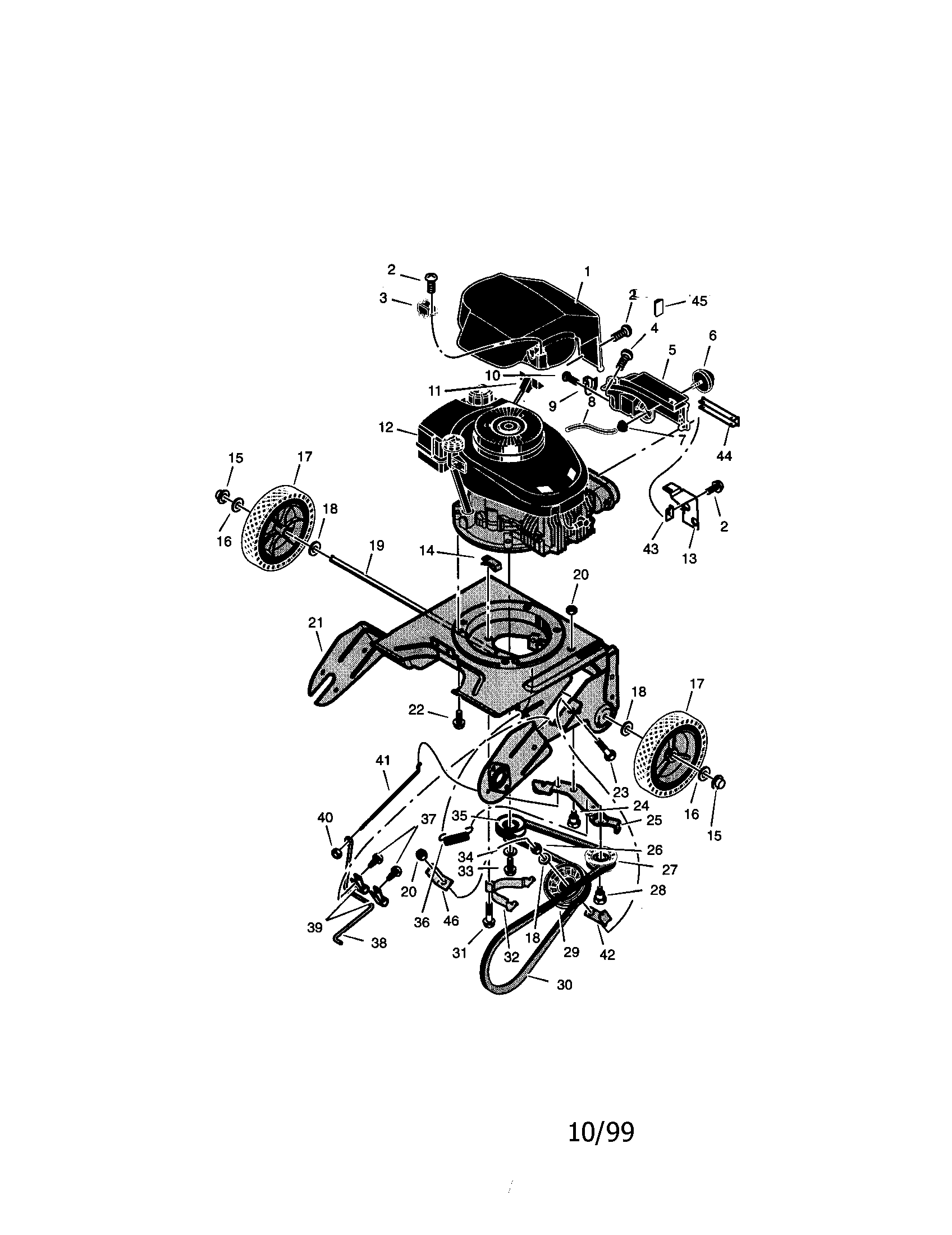 Craftsman 536885200 drive components diagram