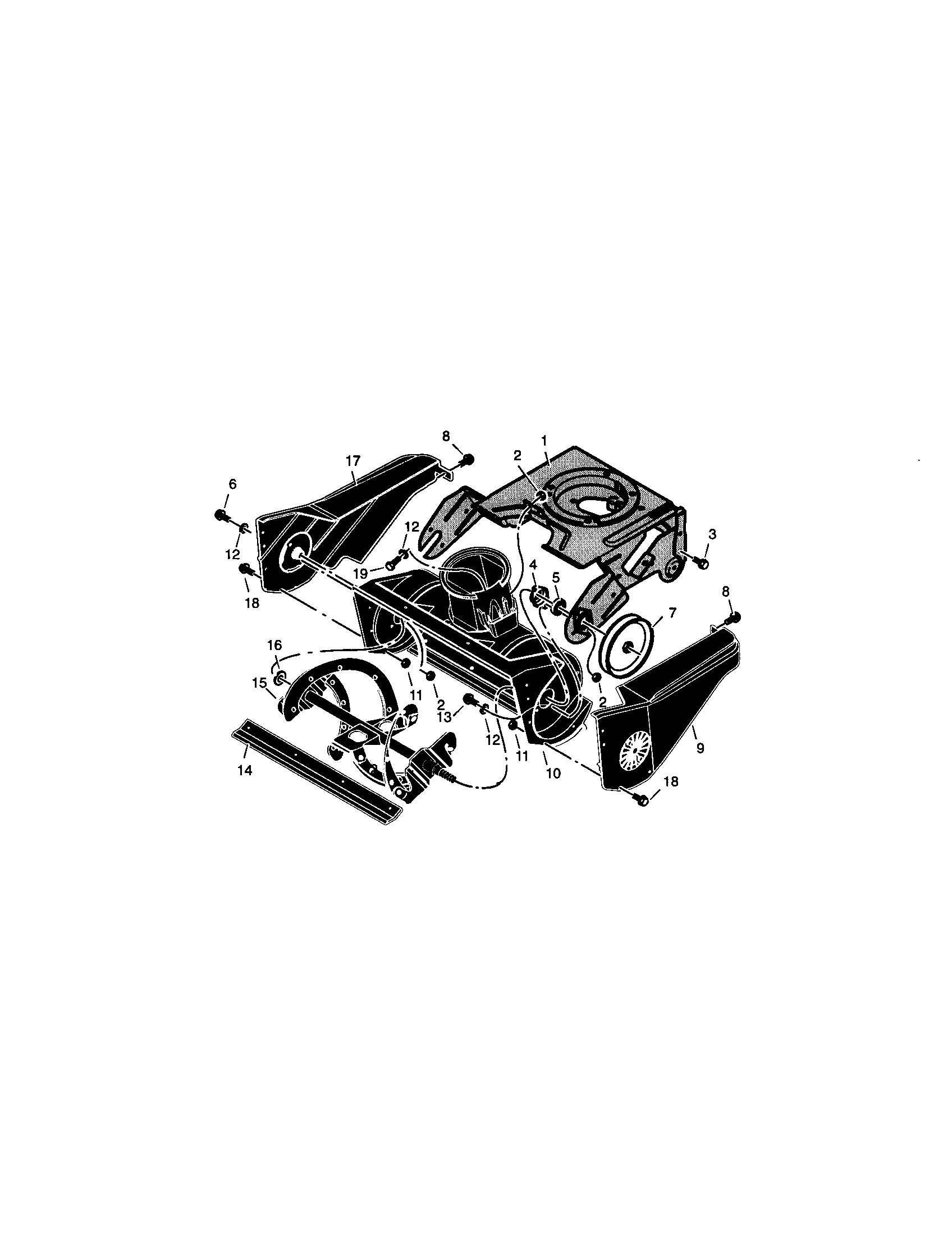 Craftsman 536885200 auger components diagram