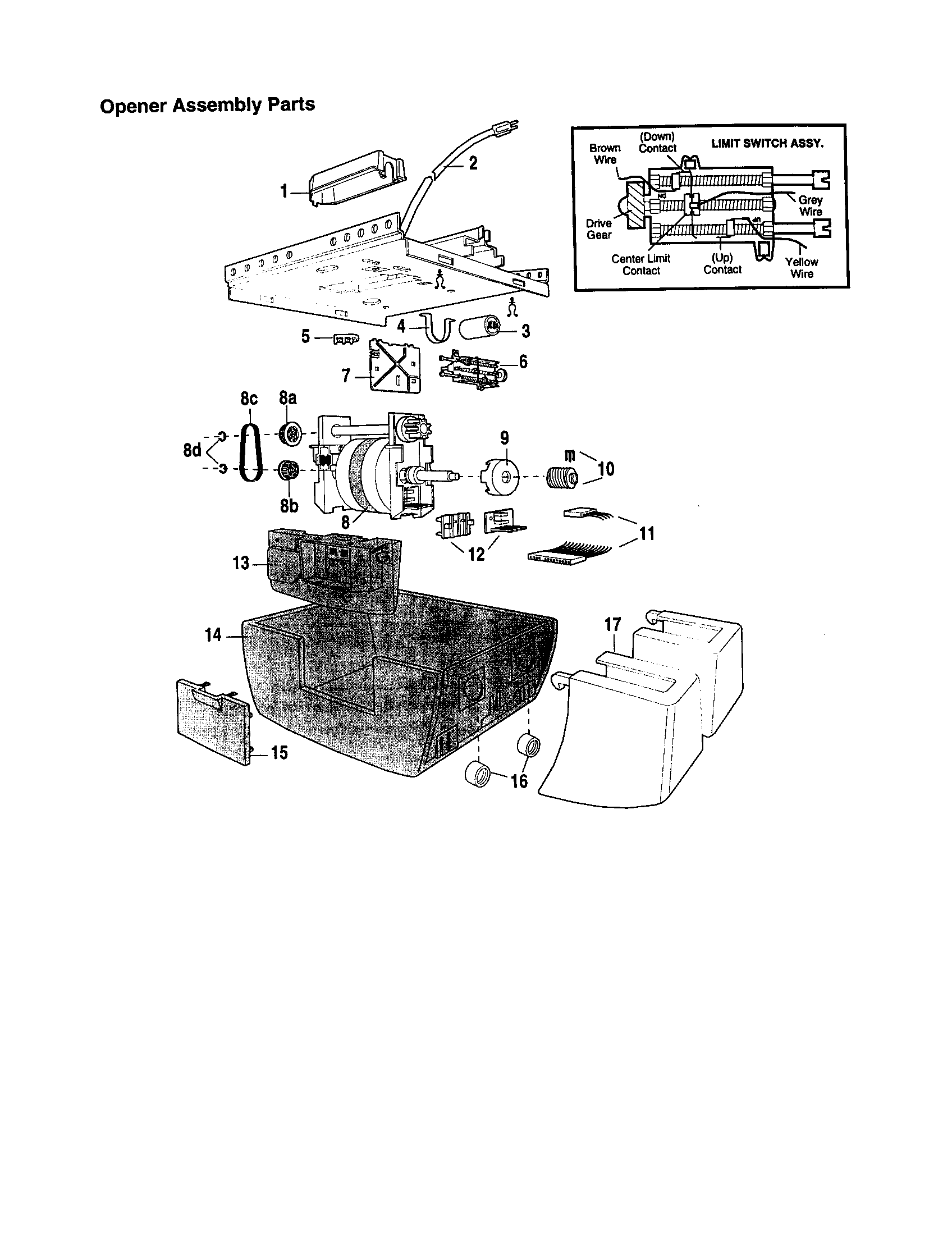 Craftsman 13953963SRT opener assembly diagram
