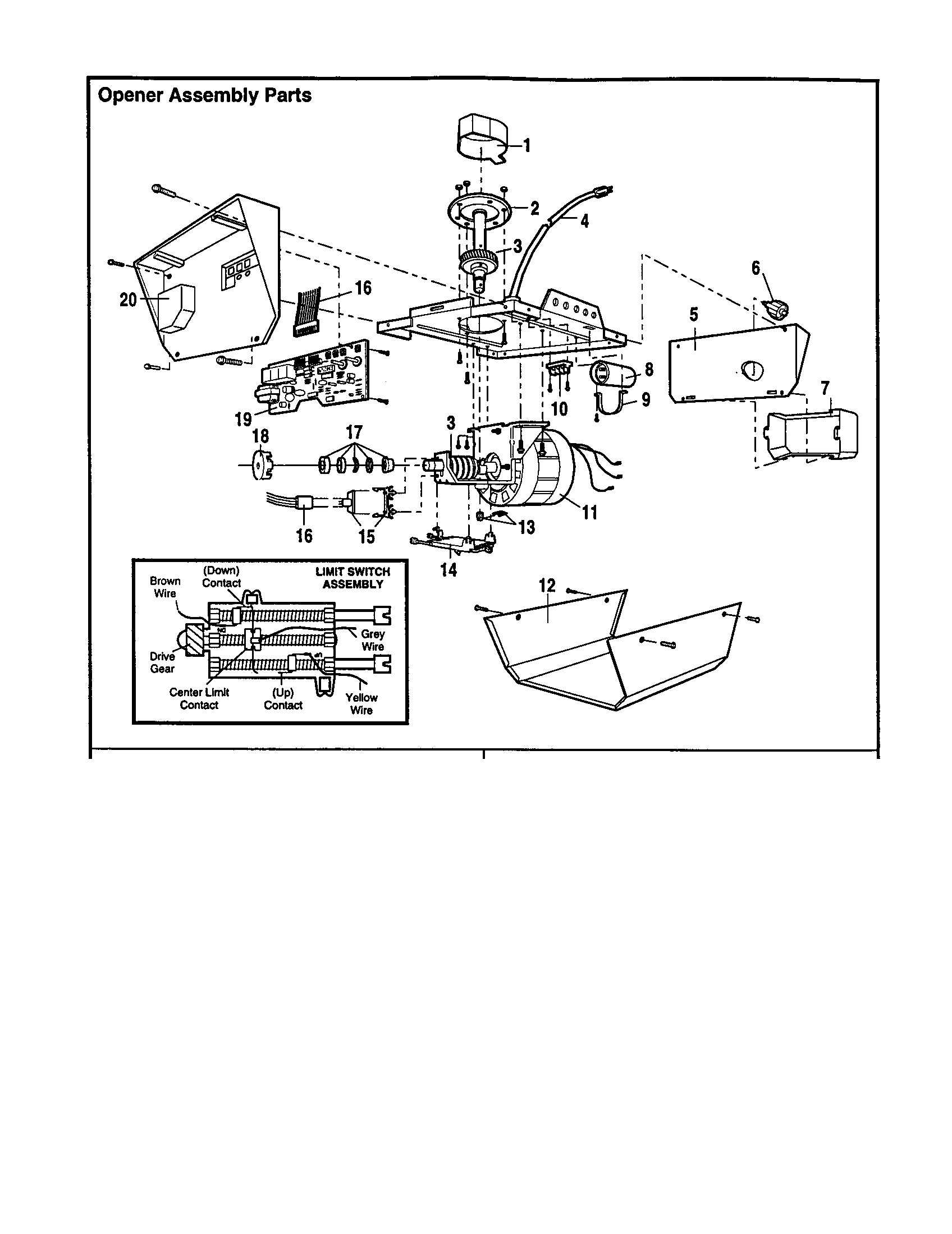 Craftsman 13953970SRT opener assembly diagram