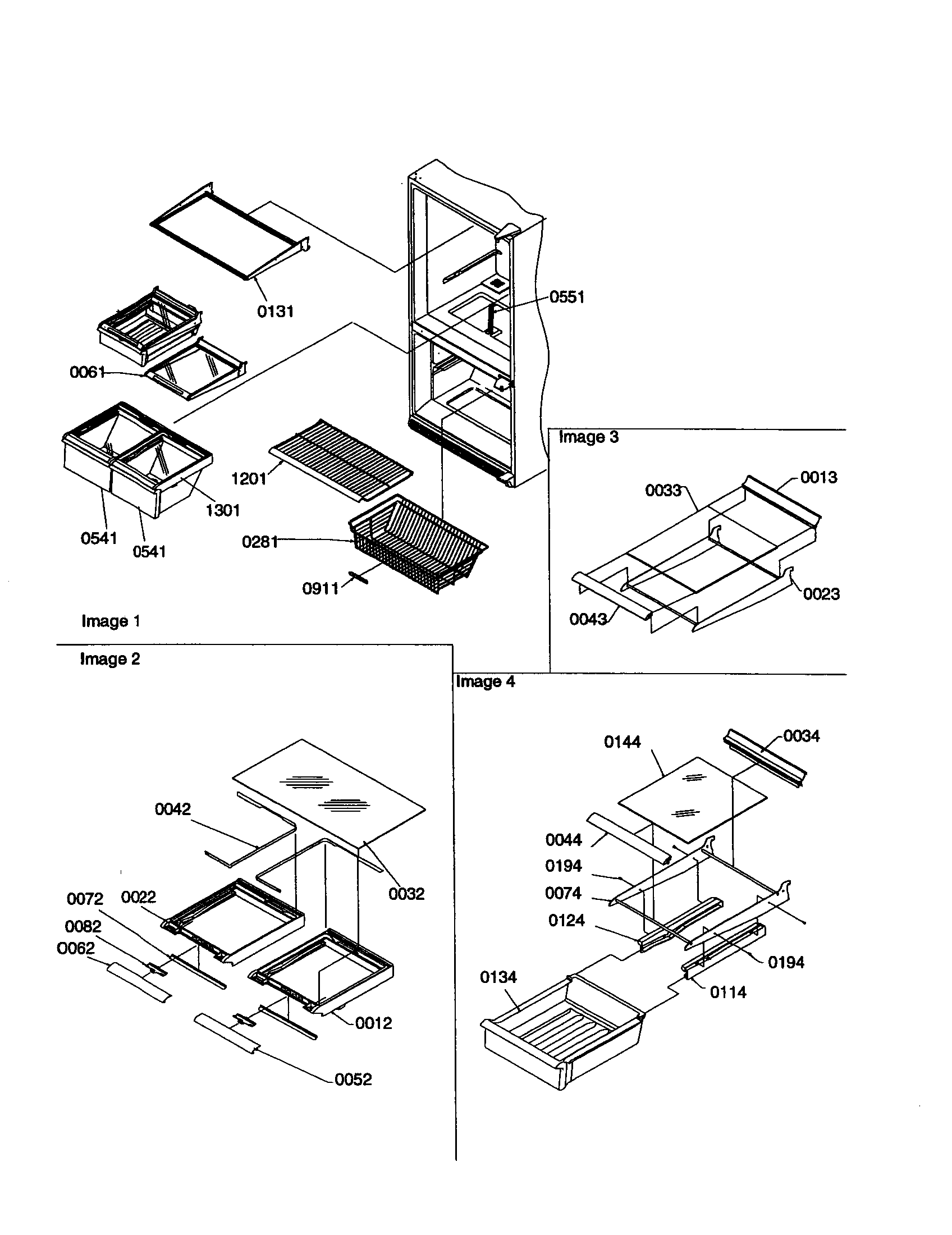 Kenmore 59669147992 shelving assemblies diagram