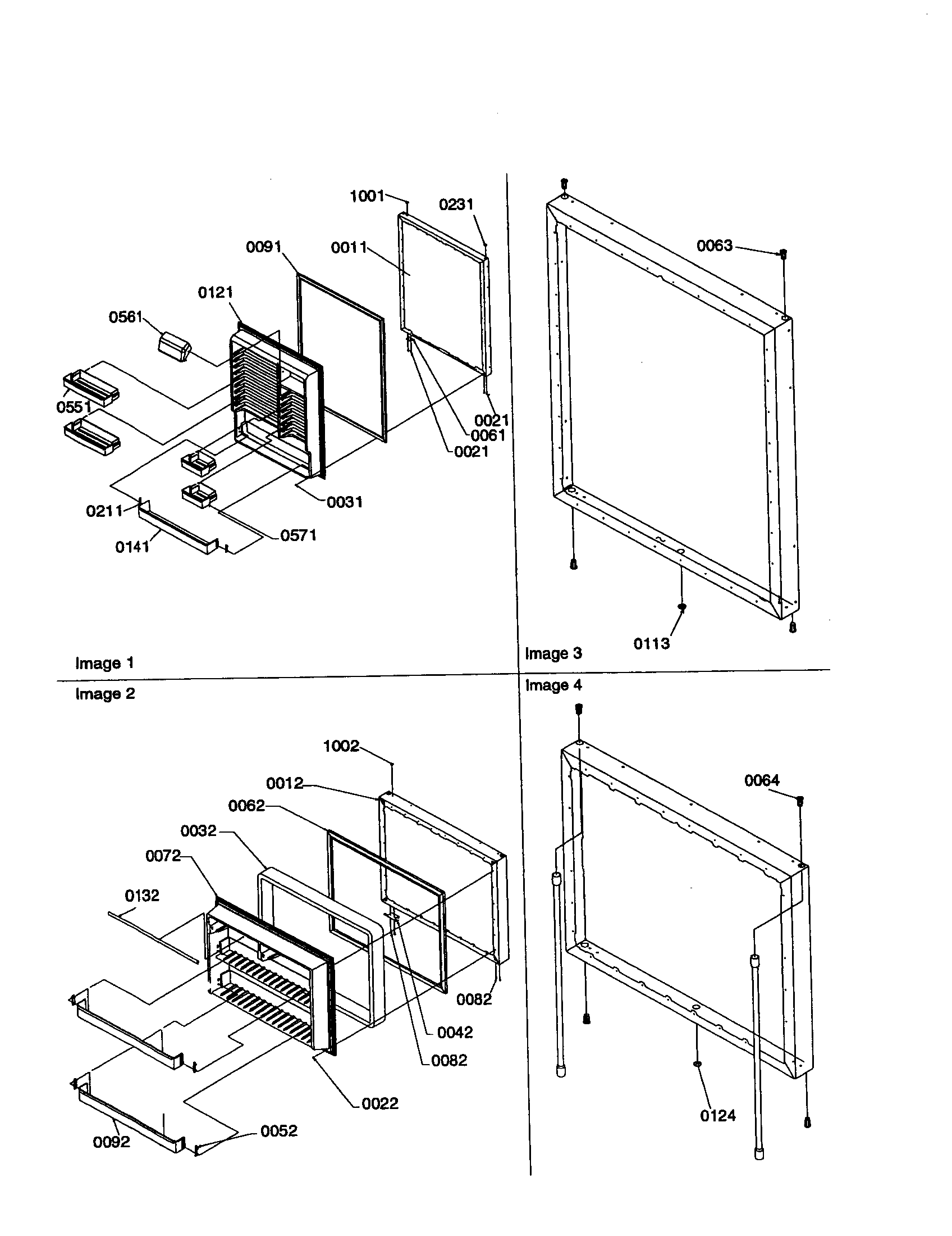 Kenmore 59669147992 door assemblies diagram