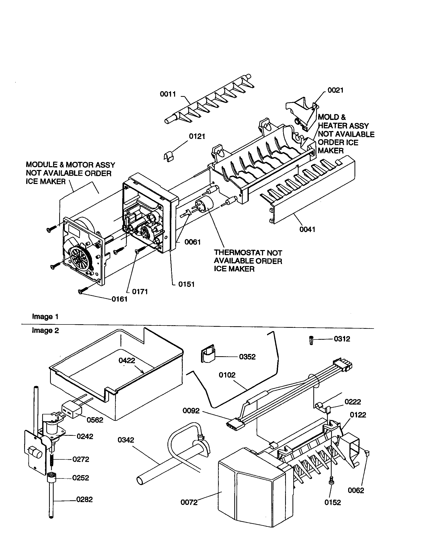 Kenmore 59669147992 ice maker assembly diagram
