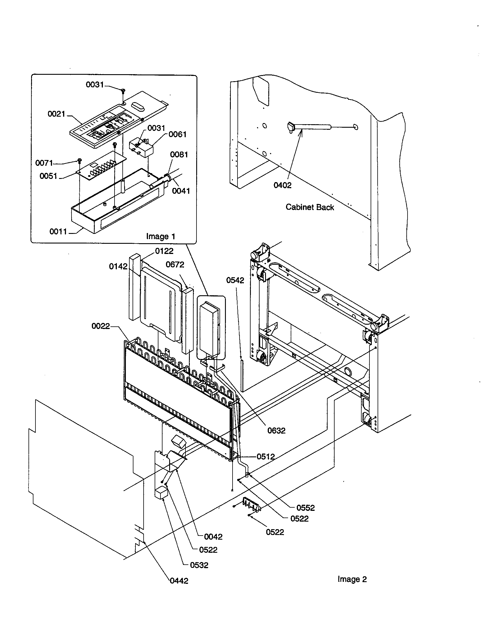 Amana BRF20TW-P1199201WW condenser assembly/high voltage box diagram