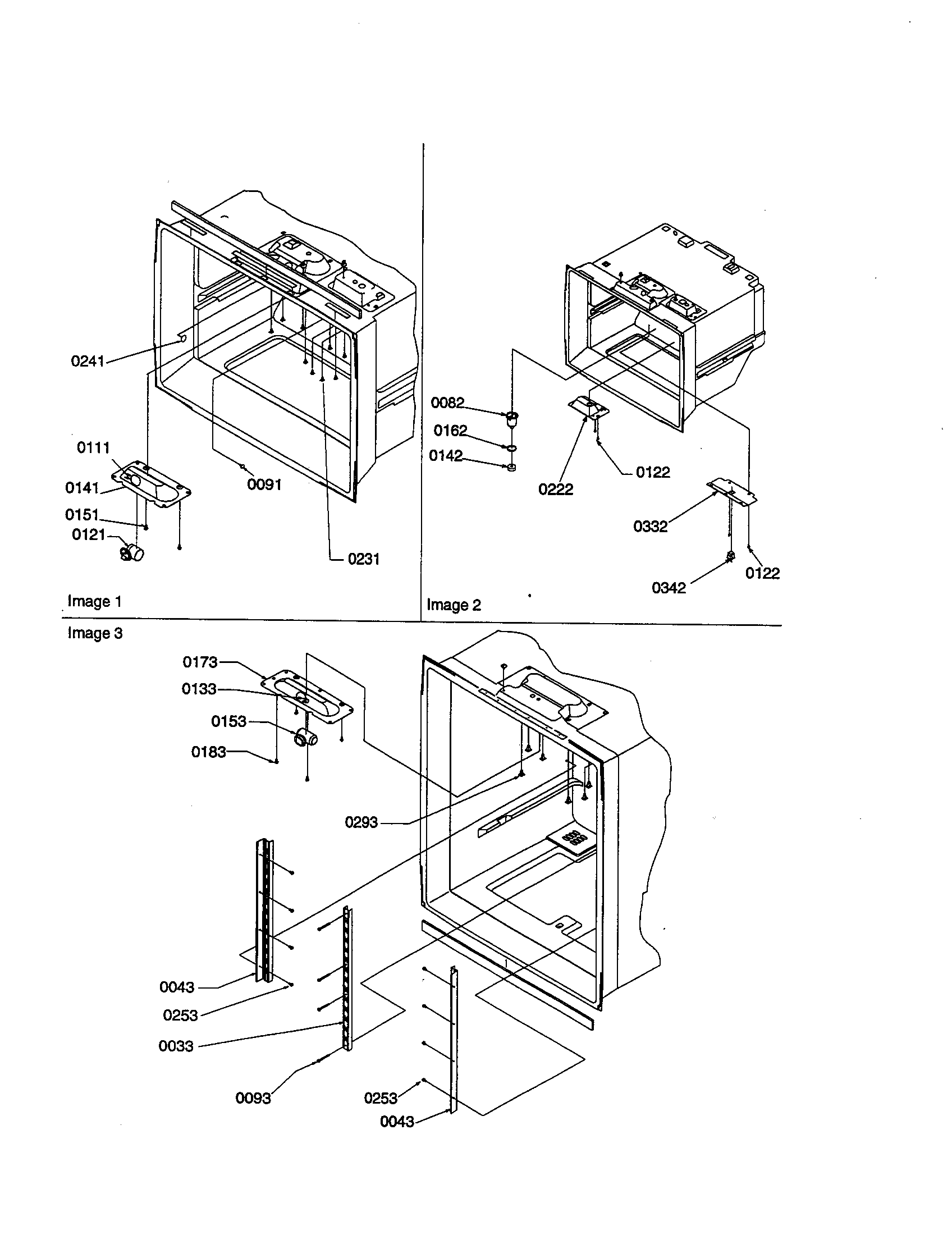 Amana BRF20TW-P1199201WW shelf ladders/light assemblies diagram