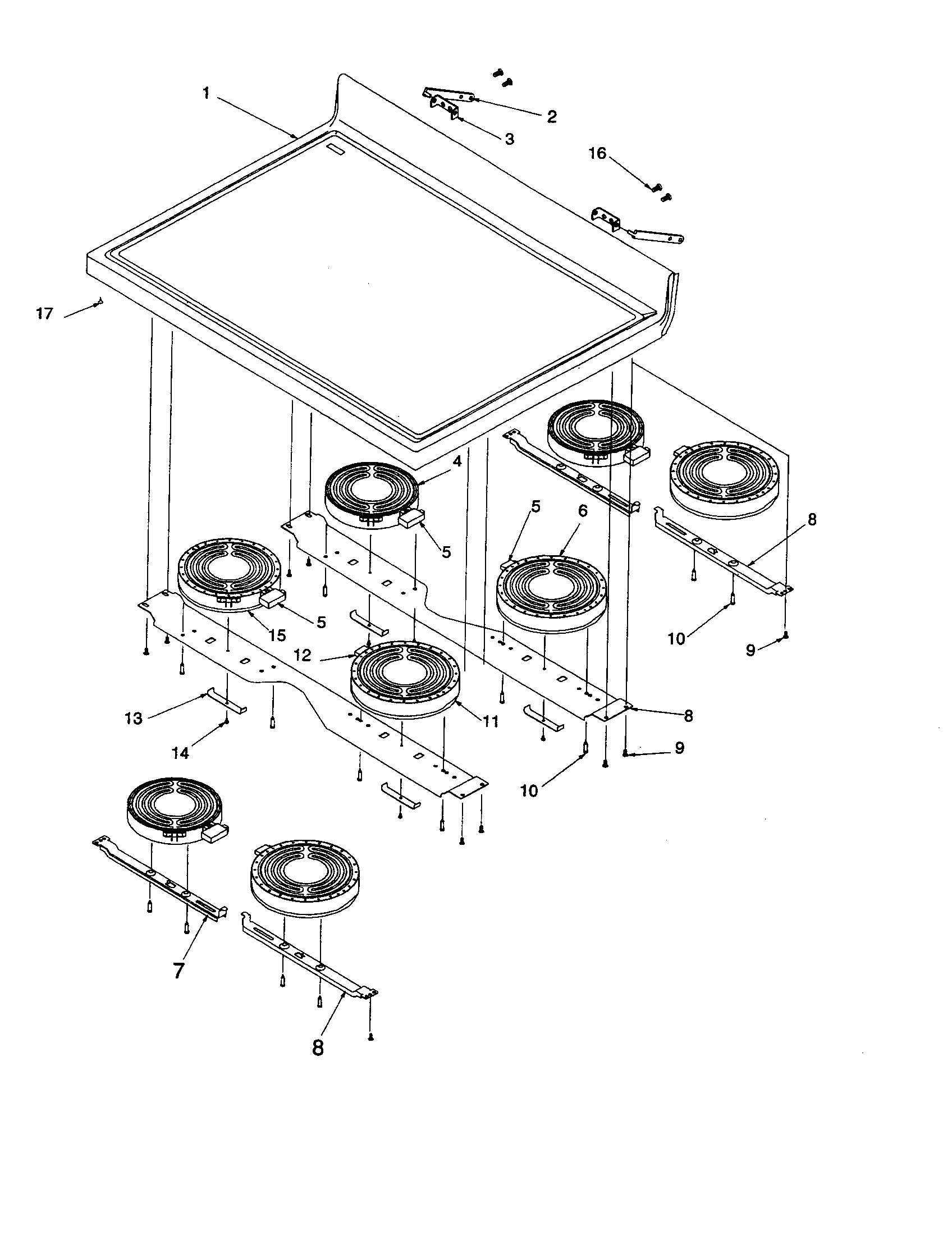 Amana ARTC8600LL/P1143692NLL main top diagram
