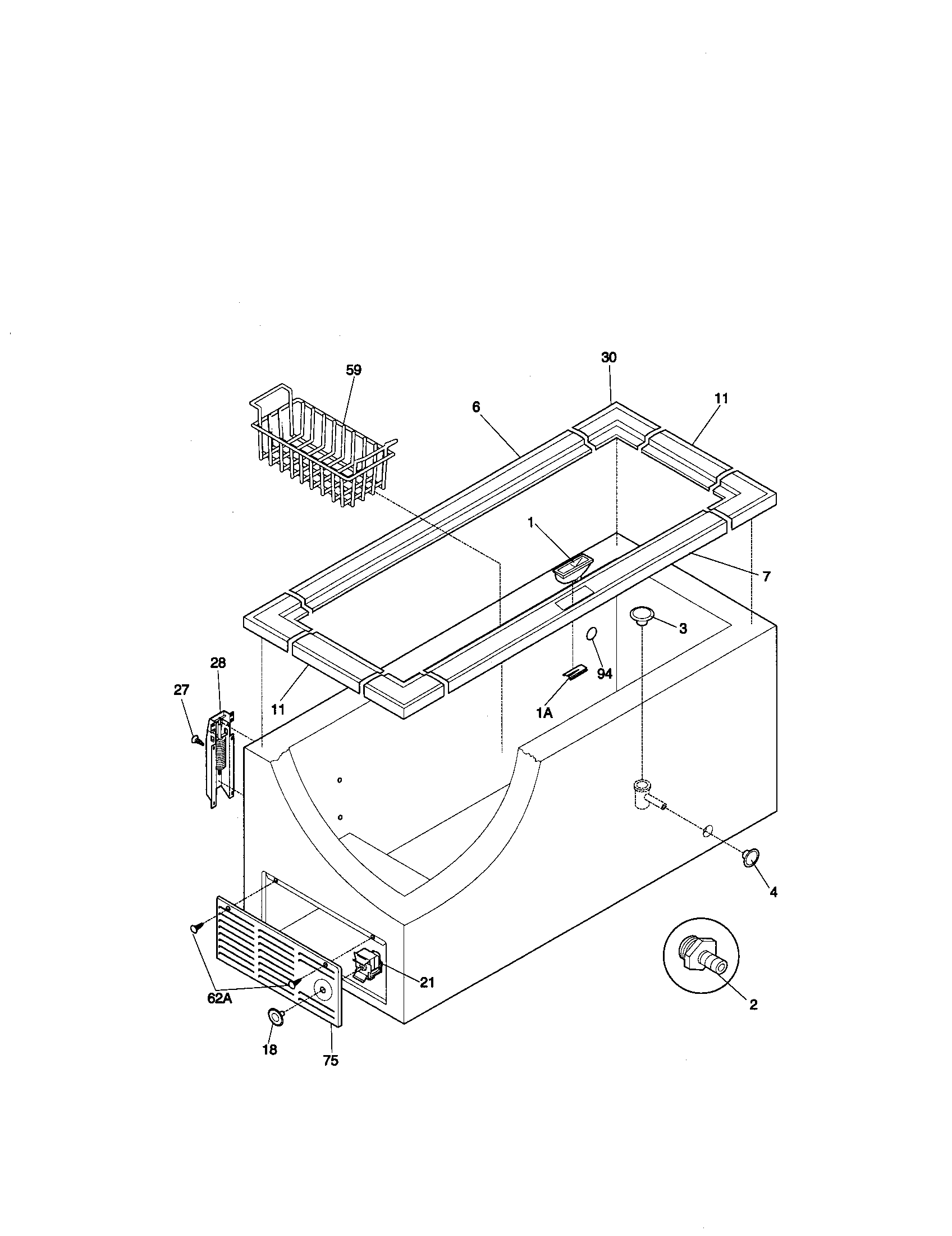 Kenmore 25318331891 cabinet diagram