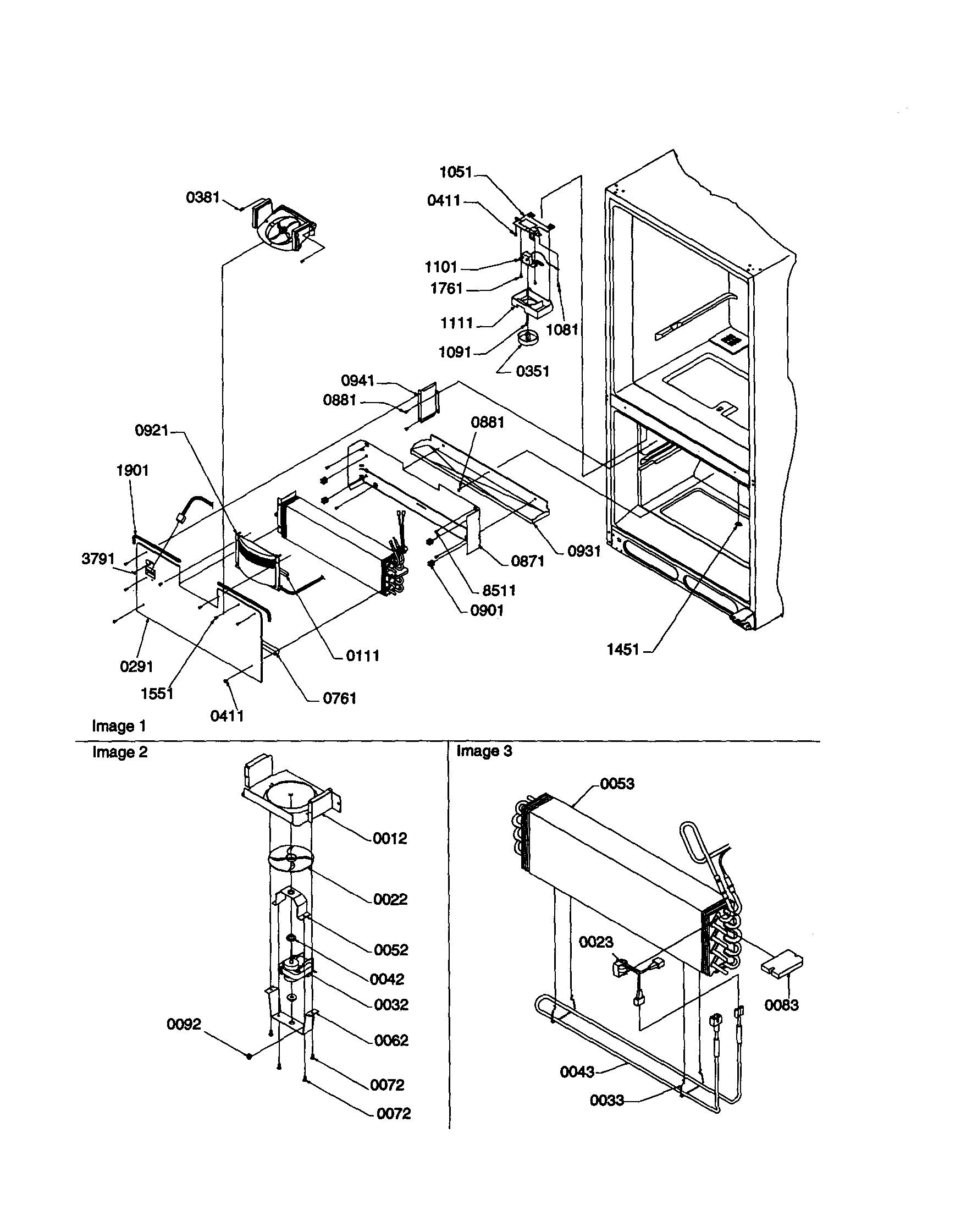 Amana BCI20TW-P1309702WW evaporator and freezer control diagram