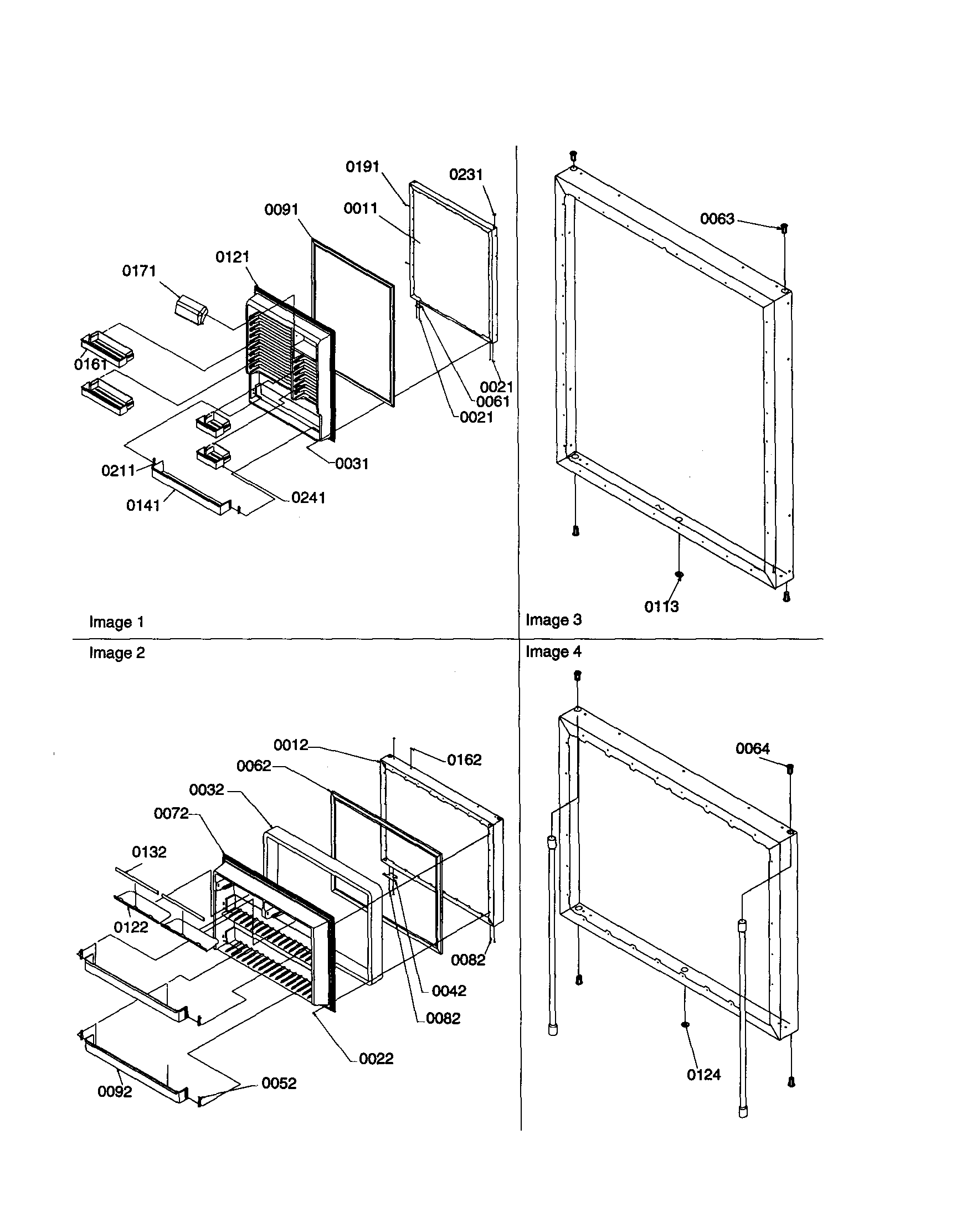 Amana BCI20TW-P1309702WW door assemblies diagram