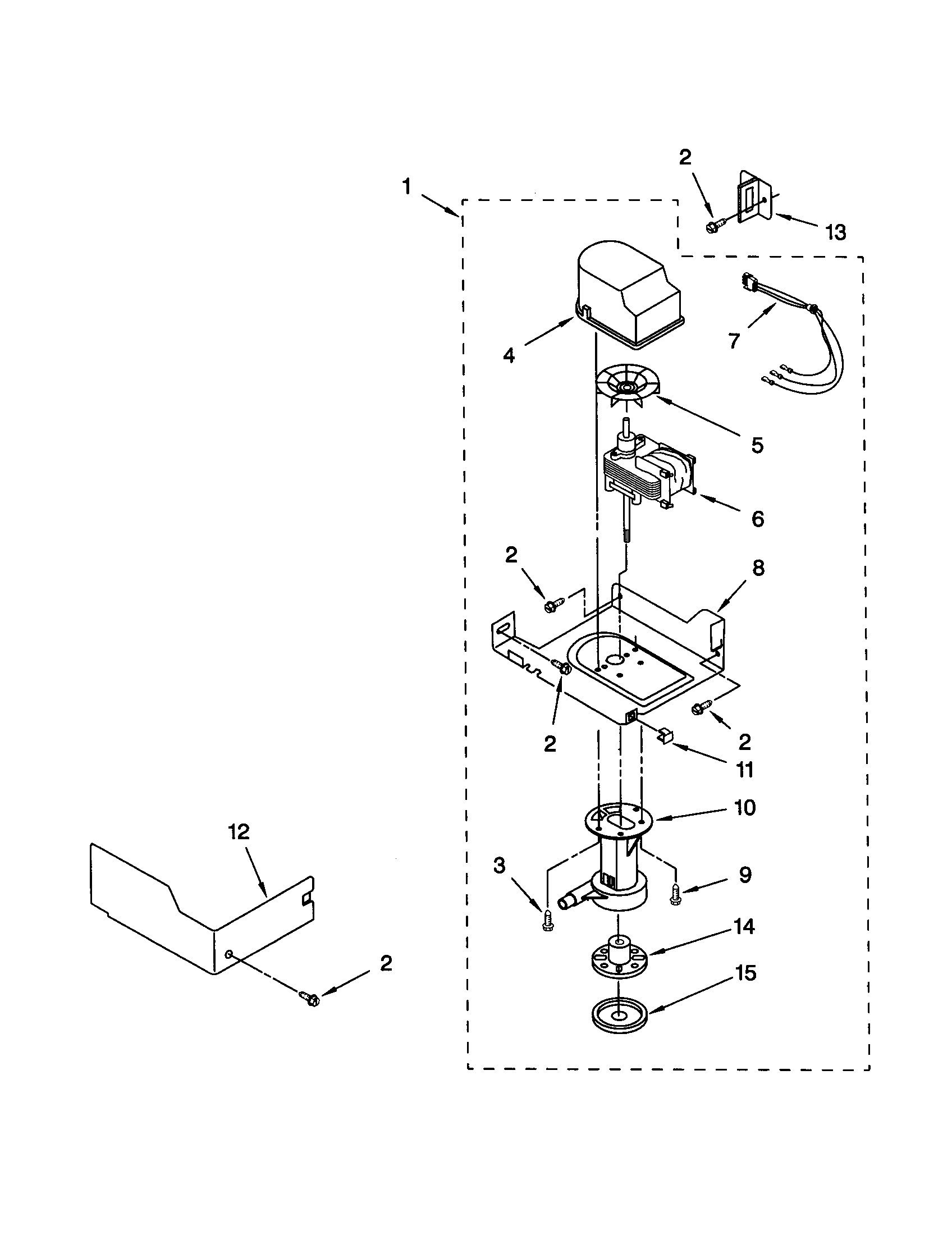 KitchenAid KUIS155HWH0 pump diagram