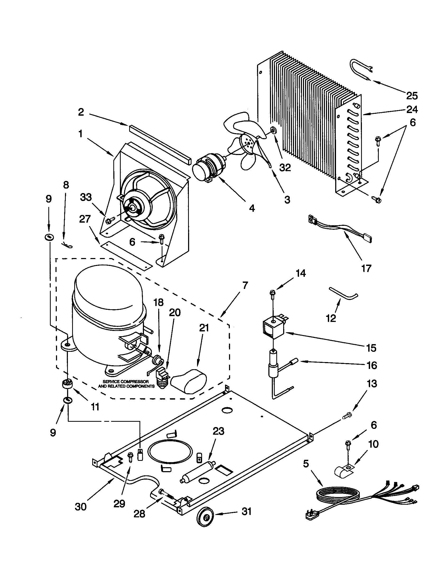 KitchenAid KUIS155HWH0 unit diagram