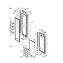 Amana S148CA01-P1305502W freezer/refrigerator door assembly diagram