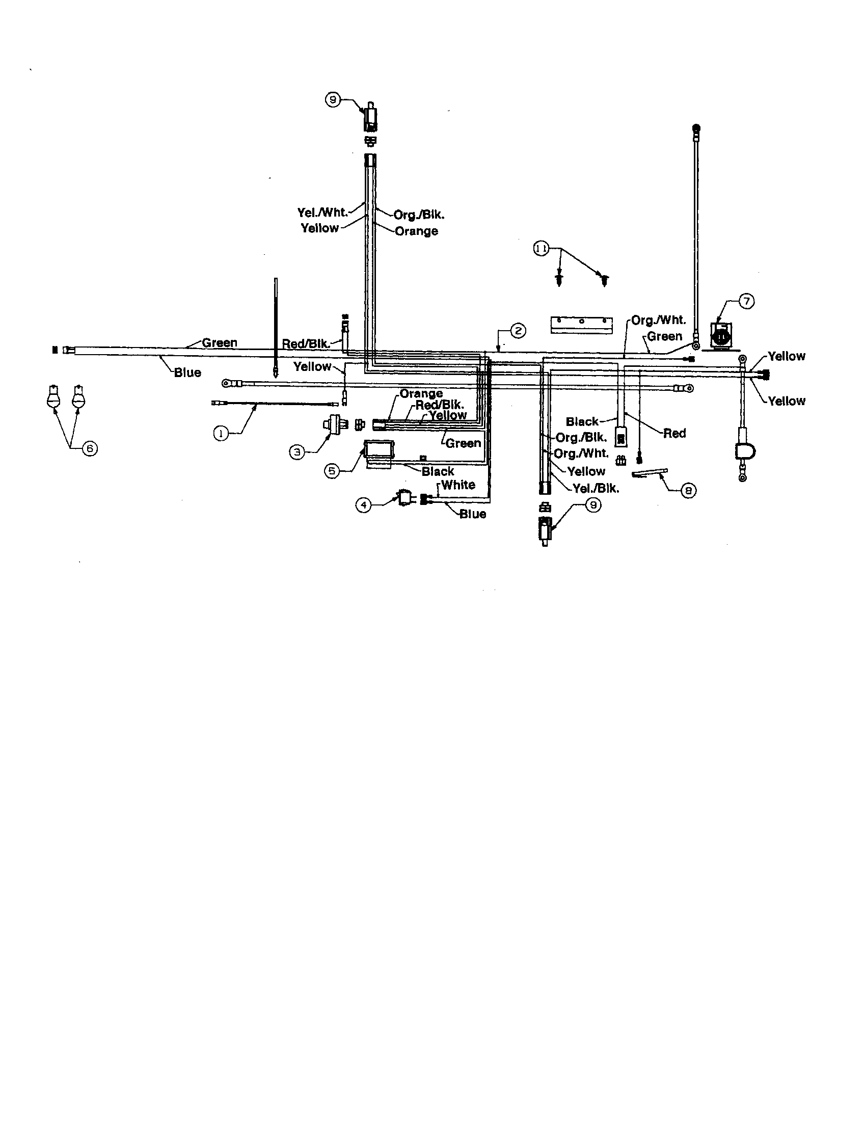 MTD 13AH665F020 electrical/switch (single cylinder) diagram