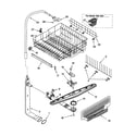 Kenmore 66516812990 upper dishrack and water feed diagram