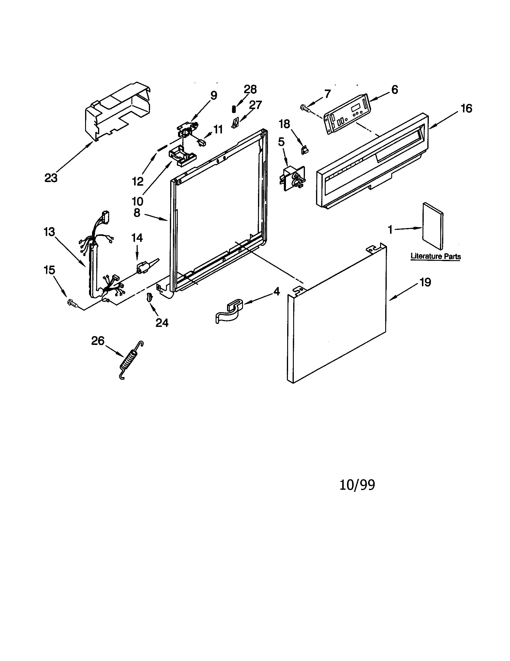 Kenmore 66515777990 frame and console diagram