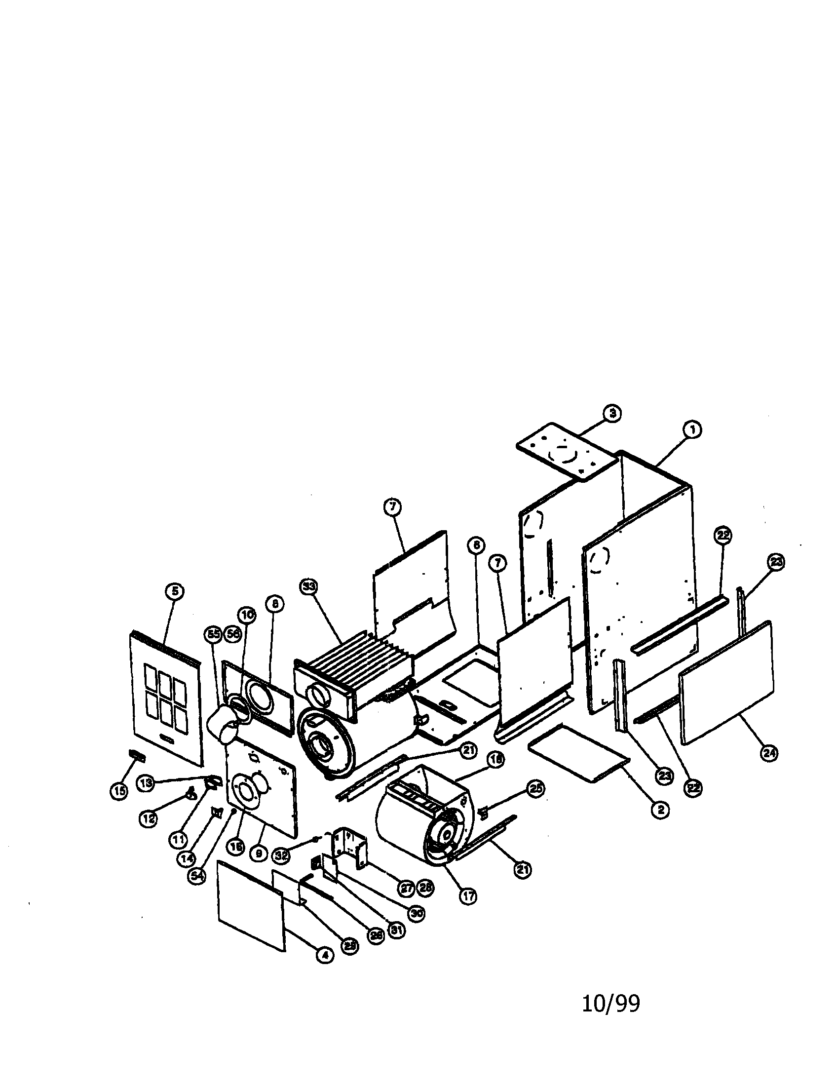 Coleman Evcon BOM12516D bom series oil furnace diagram