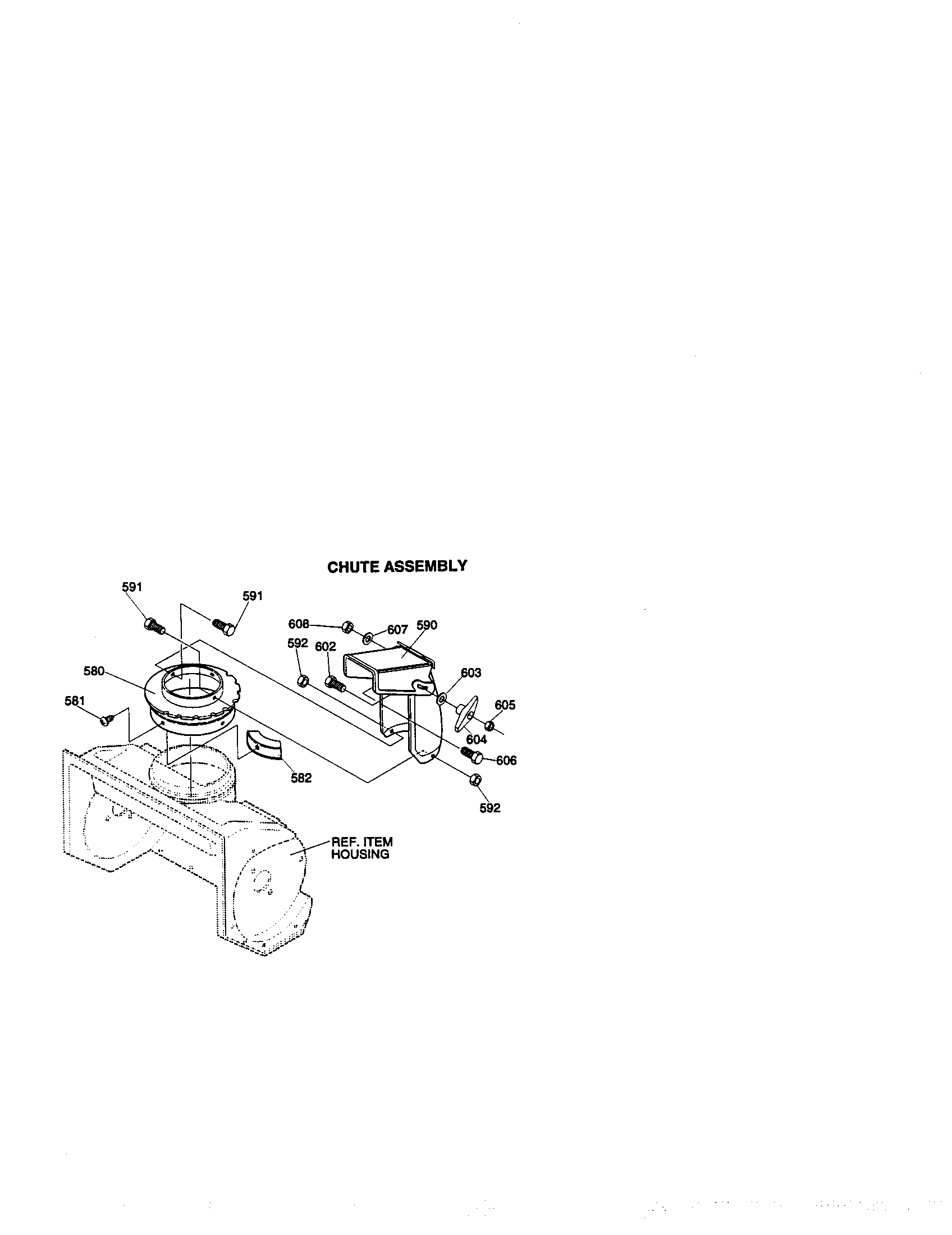 Craftsman 536882091 chute assembly diagram